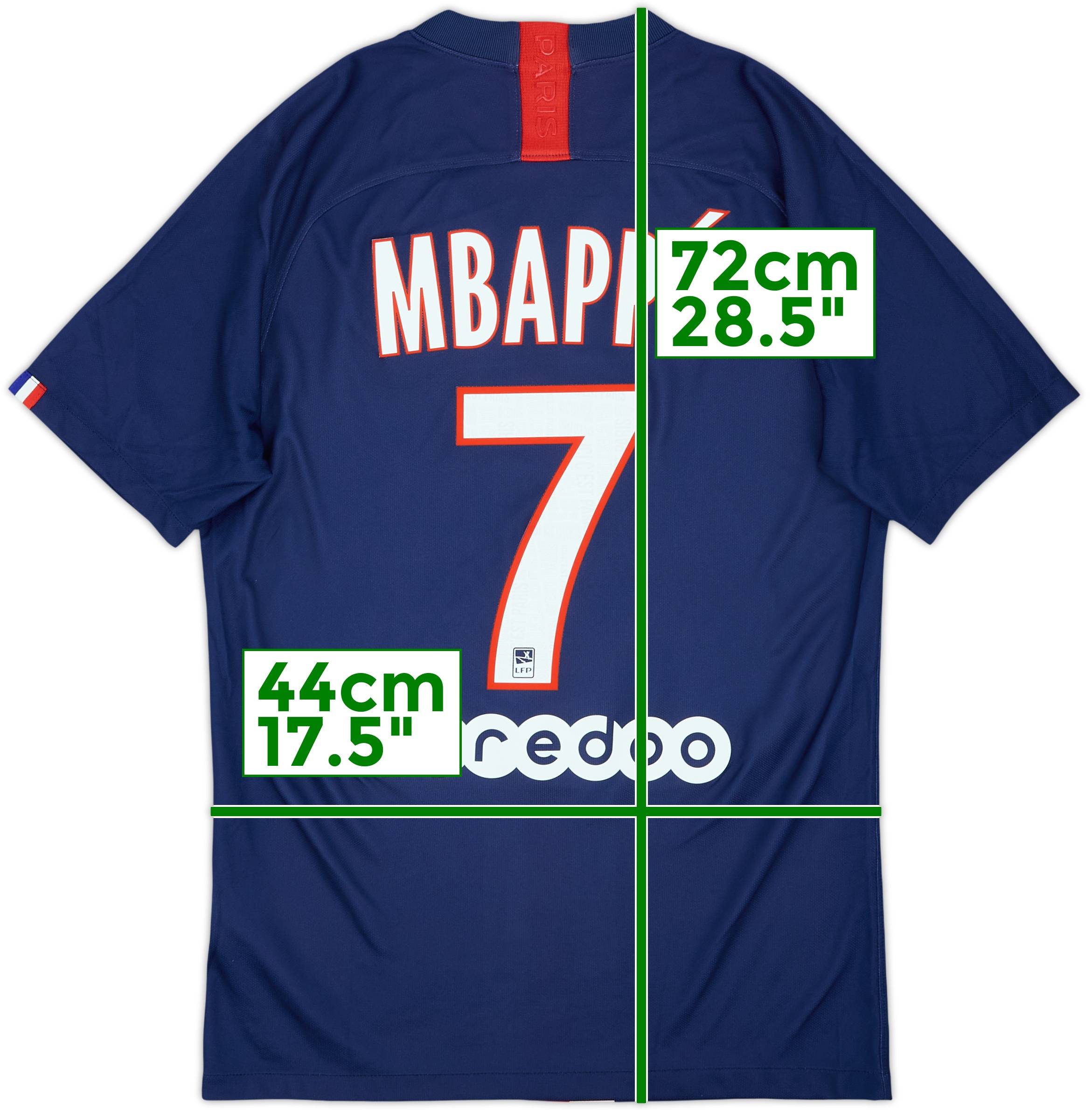 2019-20 Paris Saint-Germain Home Shirt Mbappe #7 - 5/10 - (S)