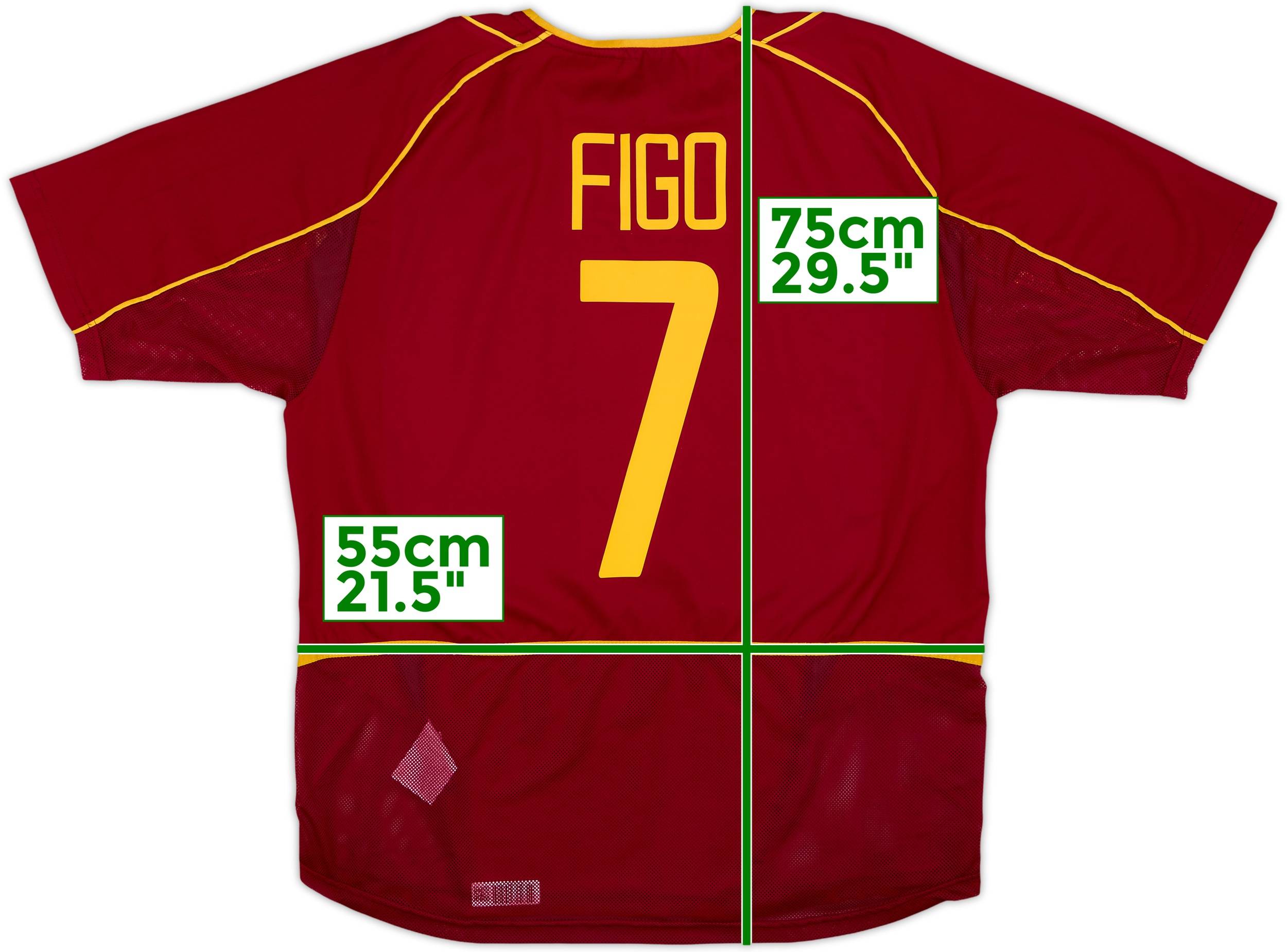 2002-04 Portugal Player Issue Home Shirt Figo #7 - 4/10 - (XL)