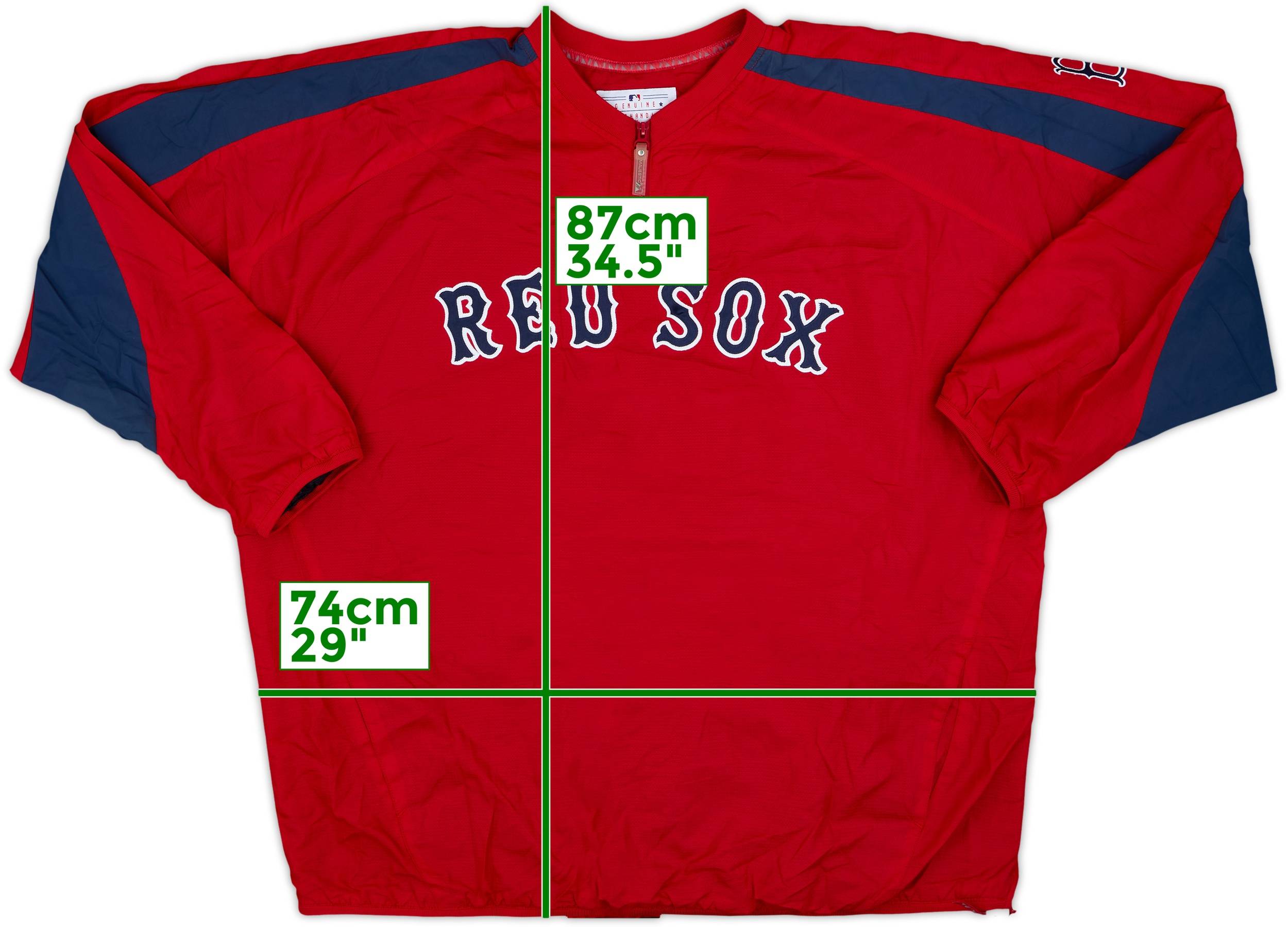 2000s Boston Red Sox Majestic Authentic 1/4 Zip Dugout Jacket - 9