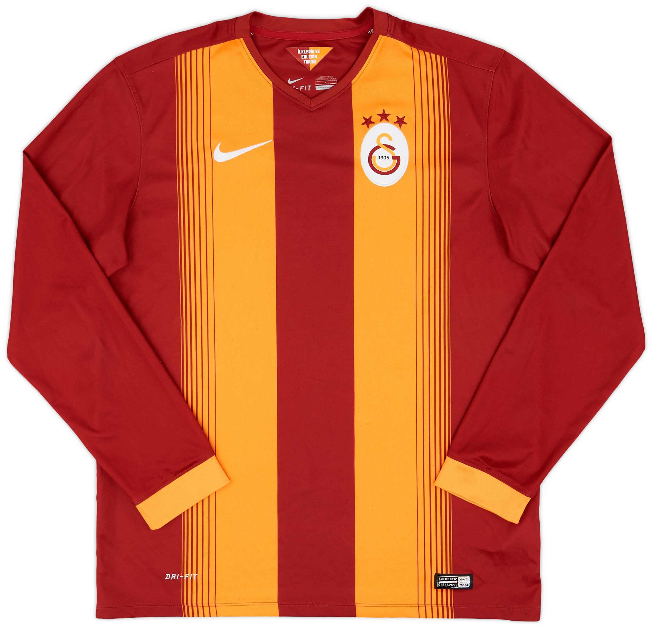2014-15 Galatasaray Home L/S Shirt - 8/10 - (L)