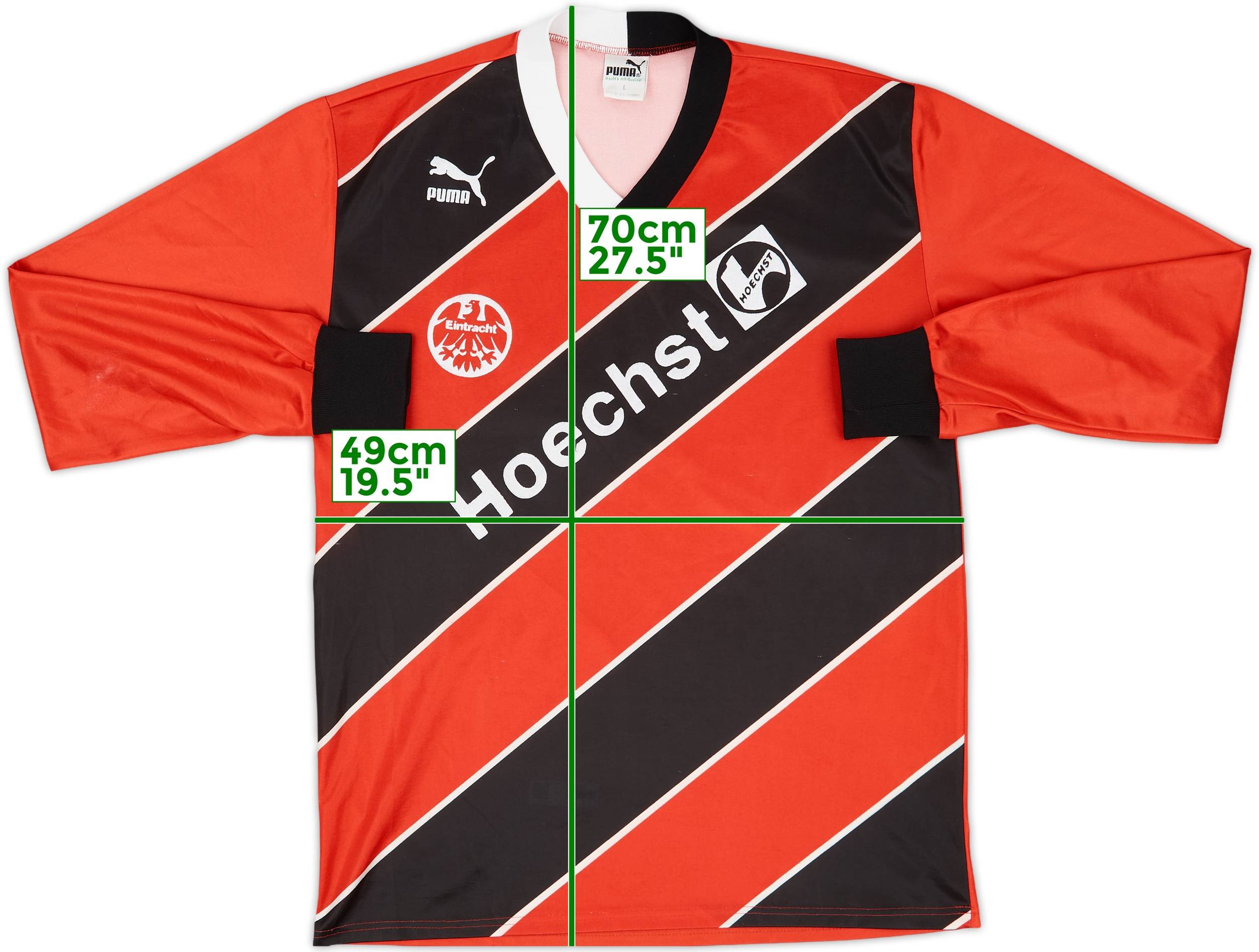 1987-89 Eintracht Frankfurt Home L/S Shirt 8/10 (L)