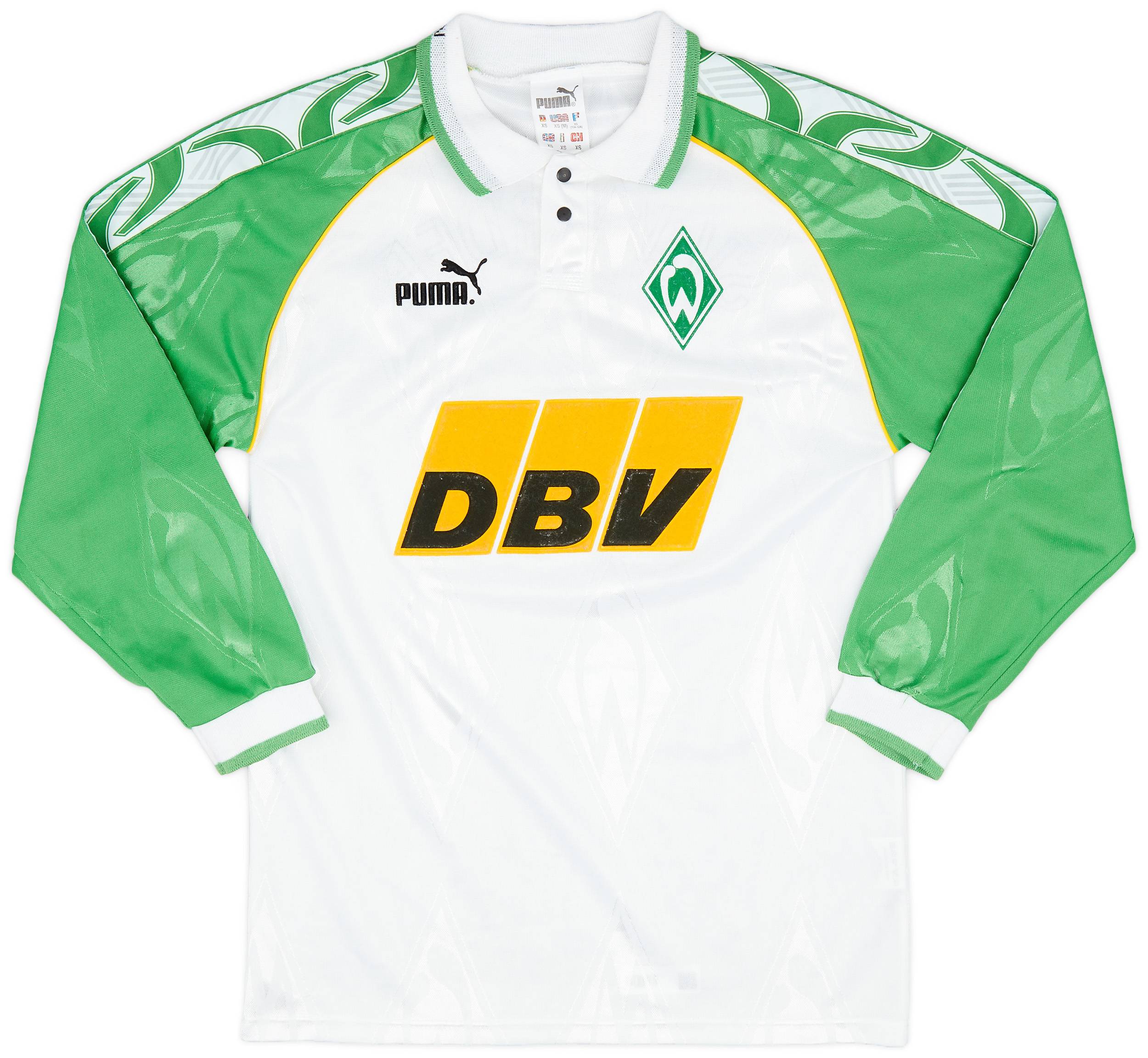 1995-96 Werder Bremen Home L/S Shirt - 9/10 - (XS)