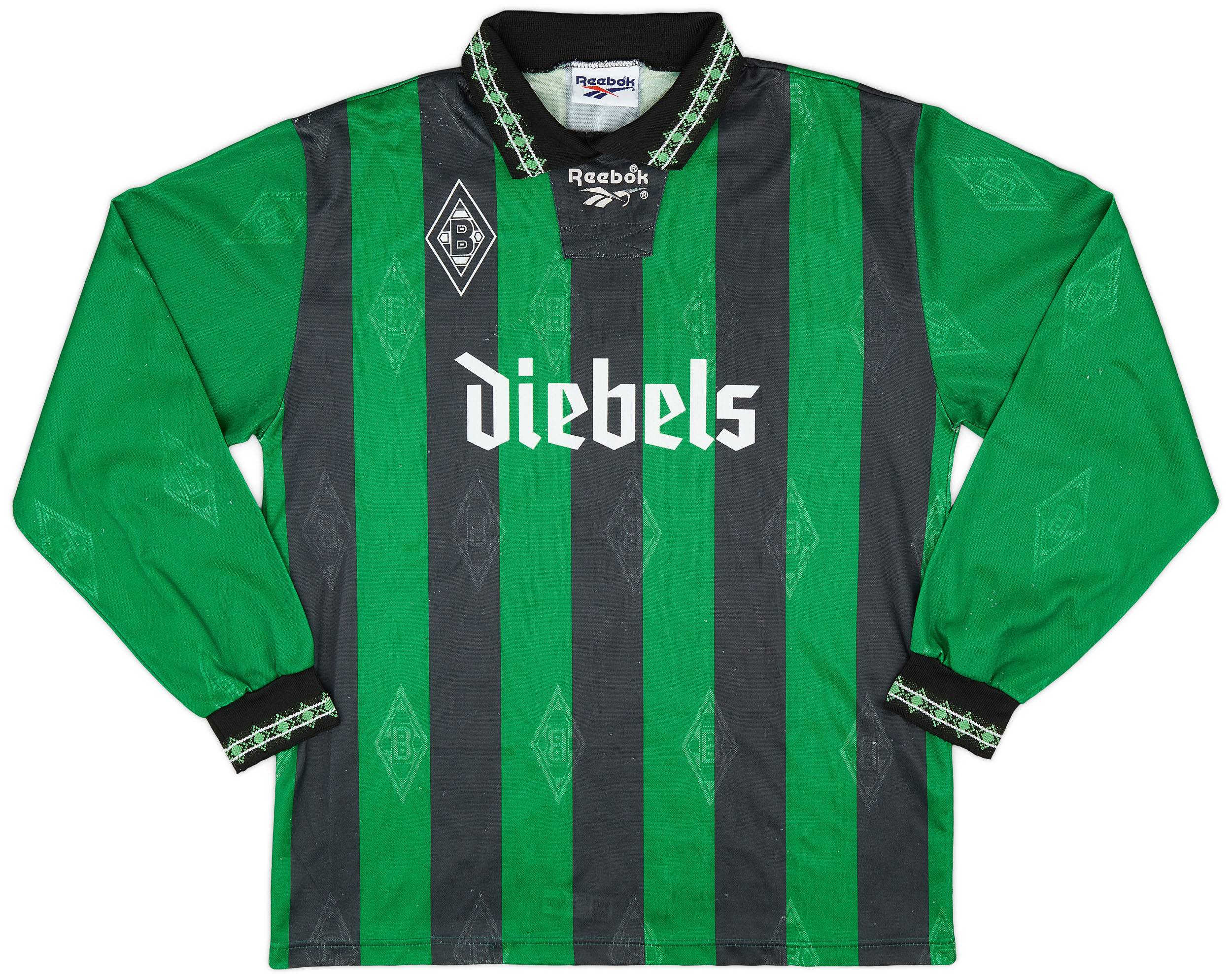 1995-96 Borussia Monchengladbach Away L/S Shirt - 7/10 - (M)