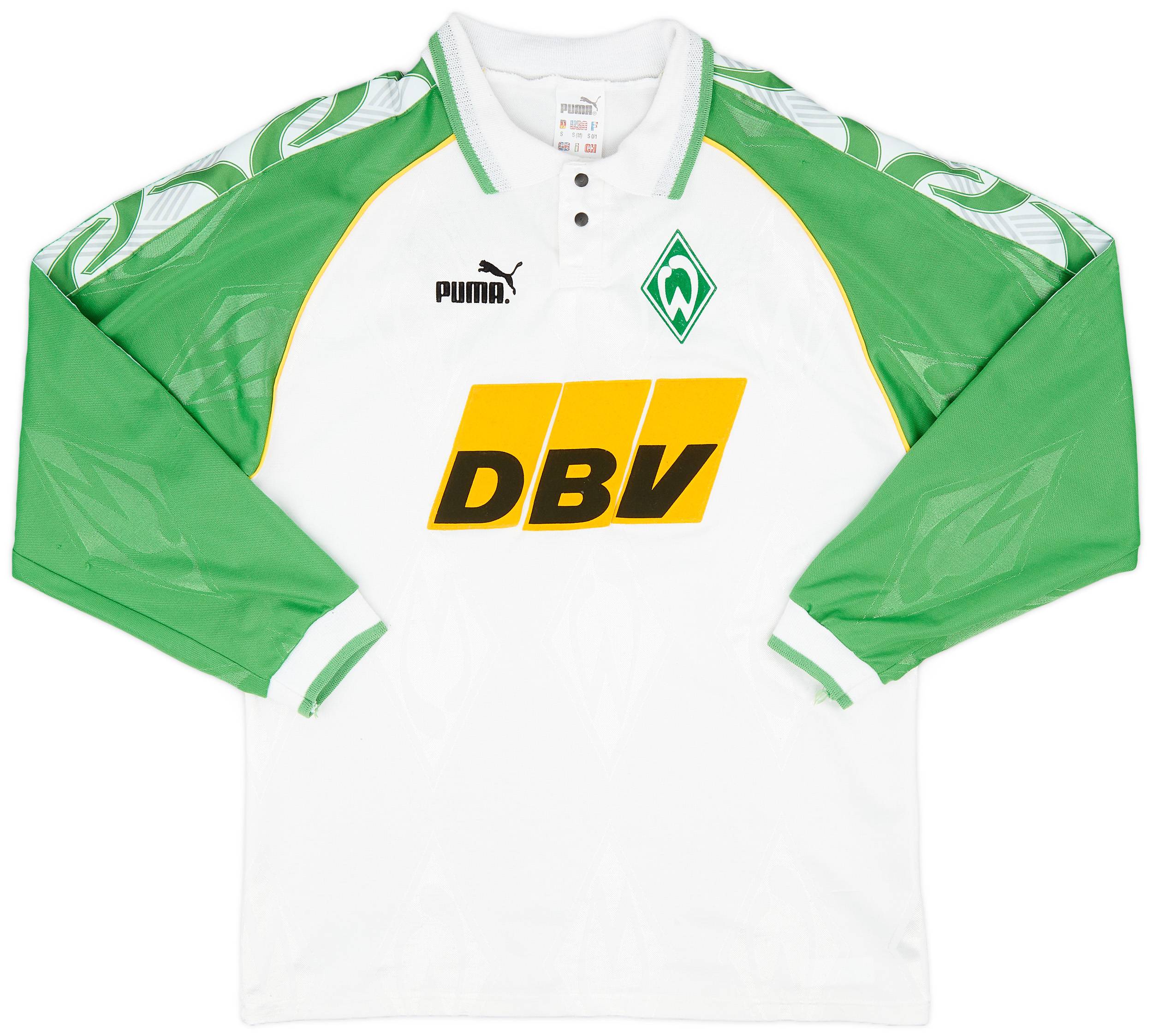 1995-96 Werder Bremen Home L/S Shirt - 9/10 - (S)