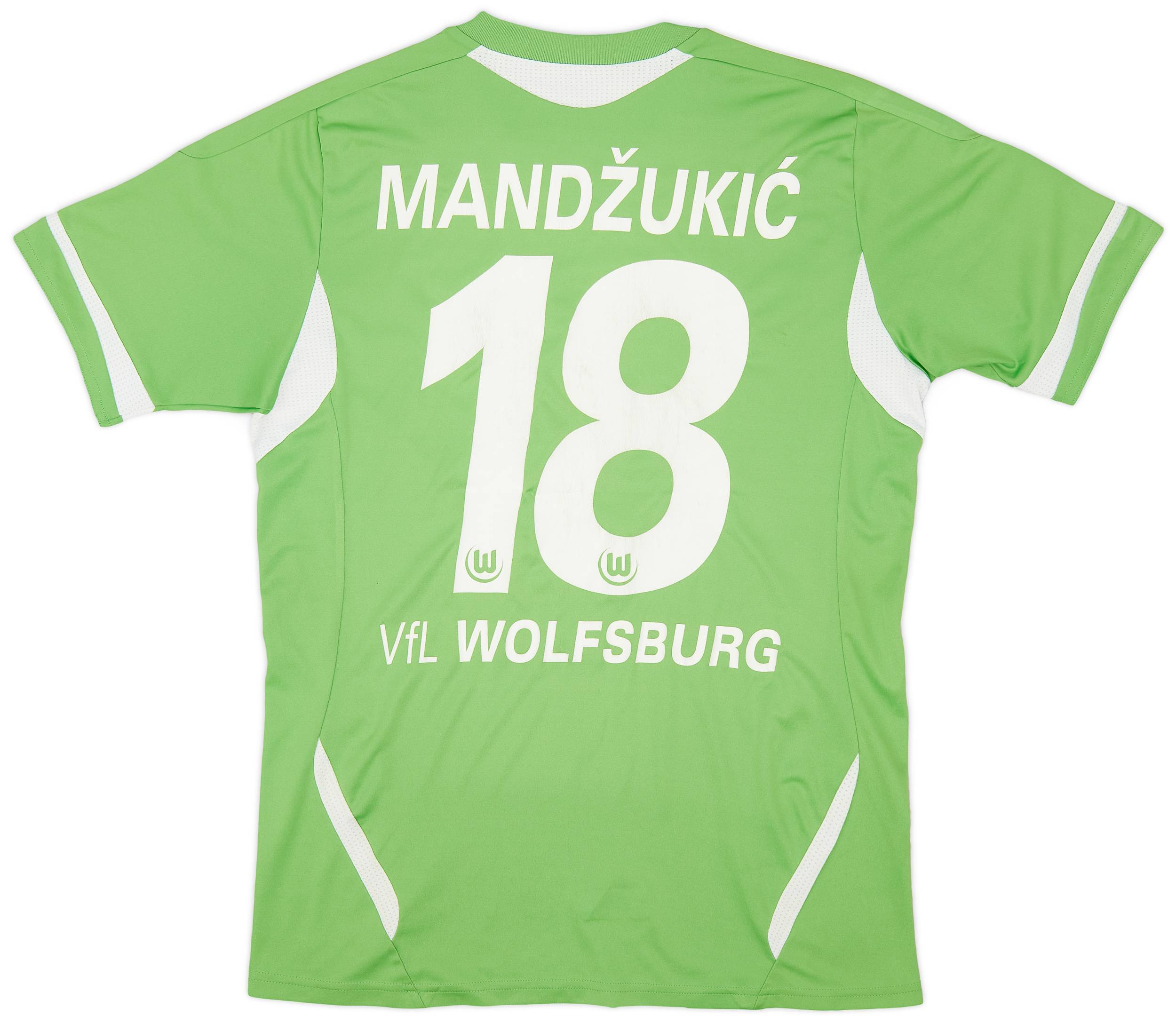 2011-12 Wolfsburg Home Shirt Mandžukić #18 - 6/10 - (XL.Boys)
