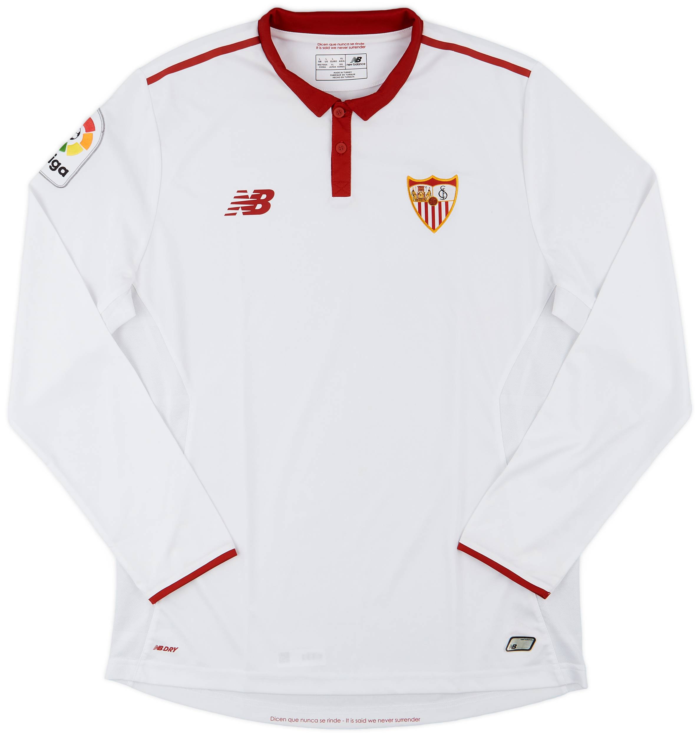2016-17 Sevilla Home L/S Shirt - 9/10 - (L)