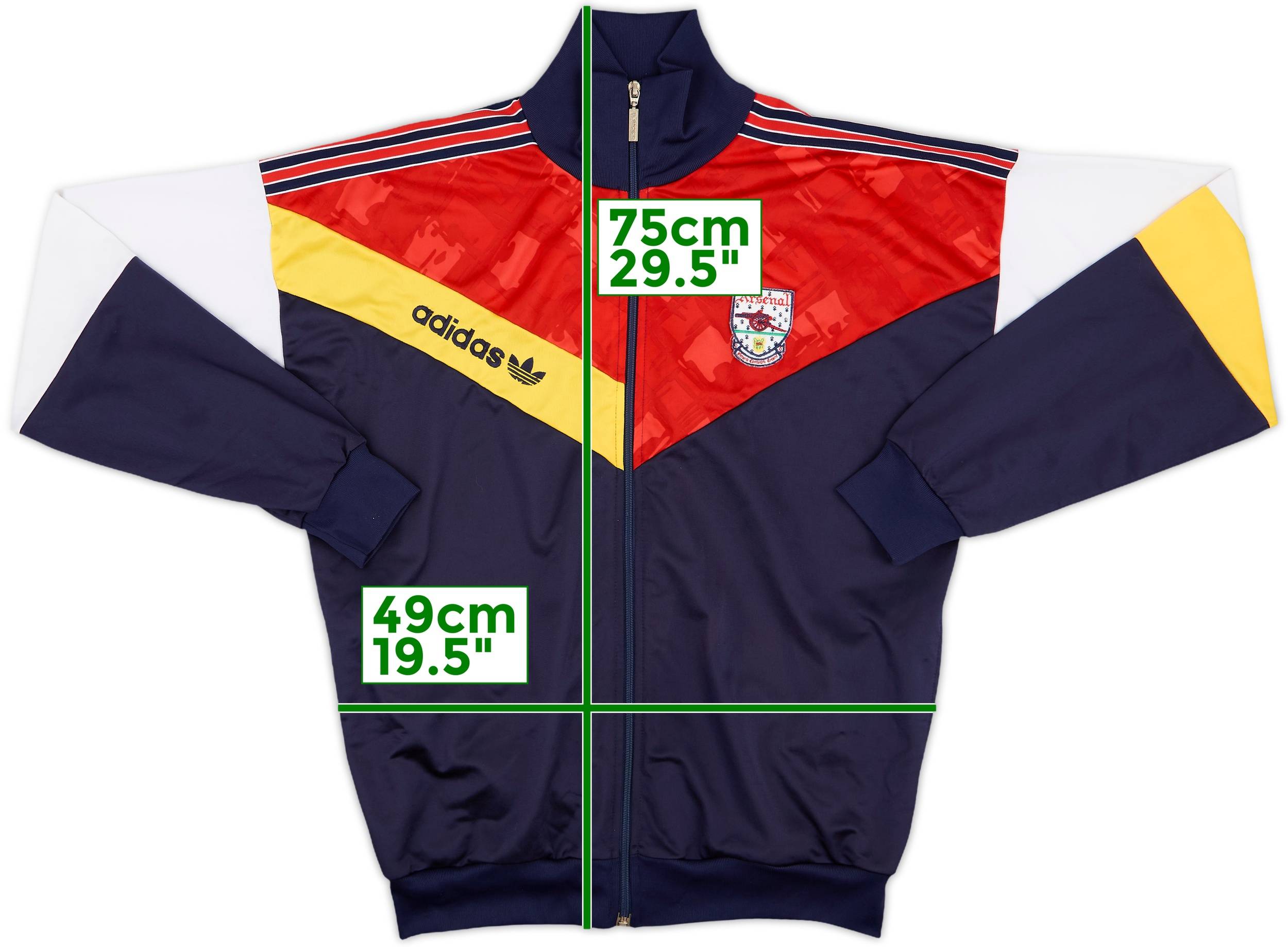 1990-92 Arsenal adidas Track Jacket - 9/10 - (L)