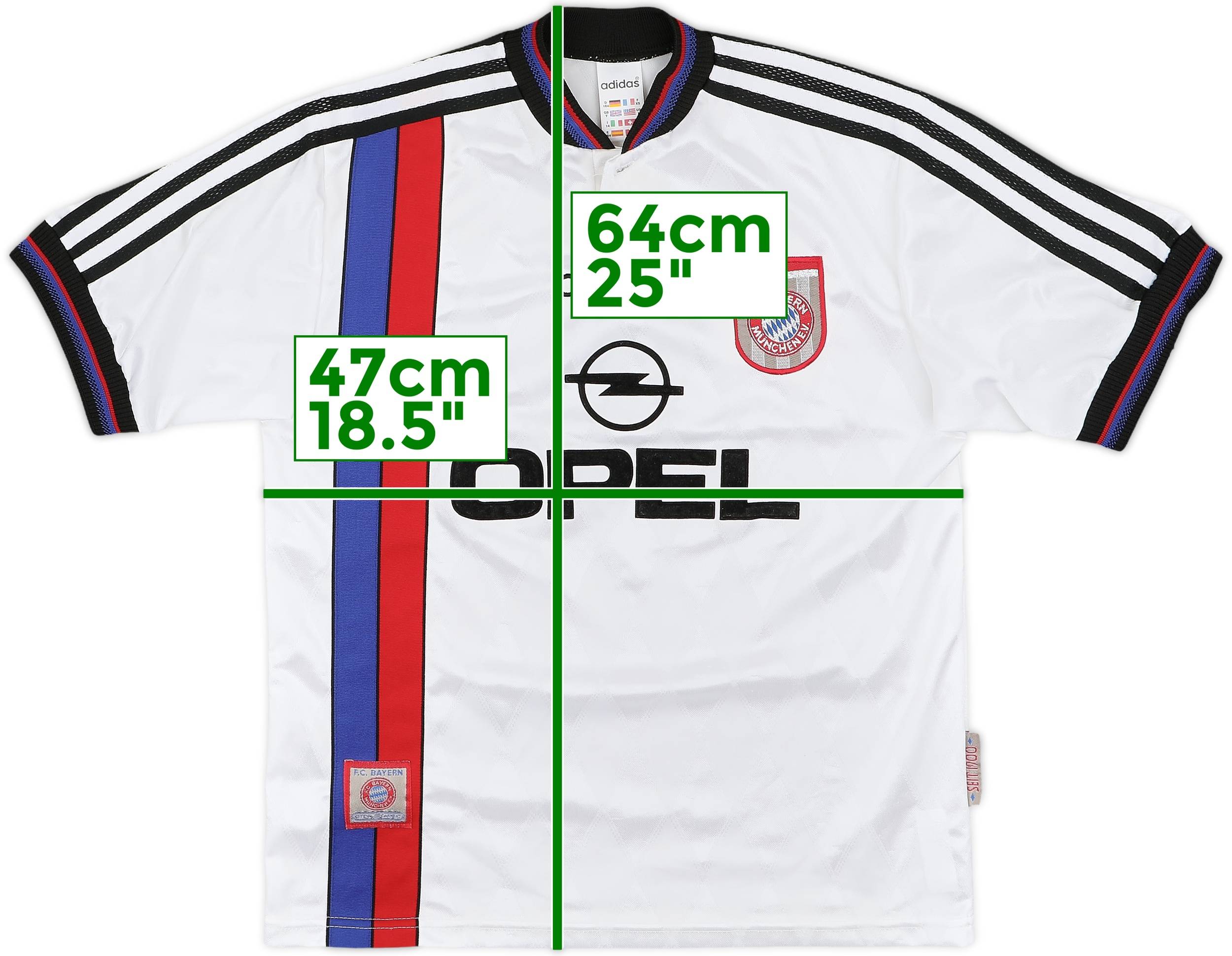Bayern München 95/96アウェイユニ Bayern Munich Retro 95-96 Away – TenueFoot