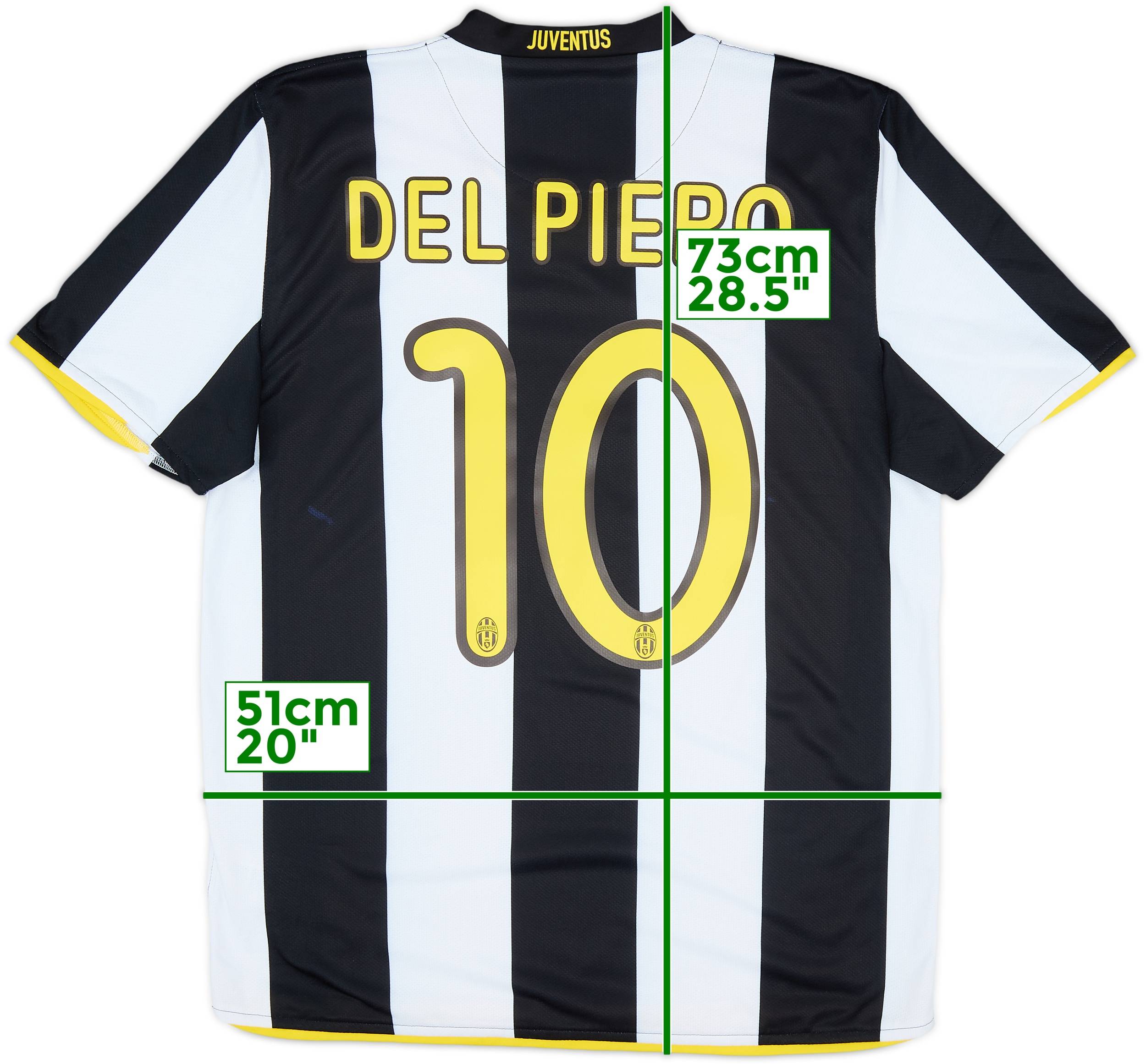 2008-09 Juventus Home Shirt Del Piero #10 - 7/10 - (M)