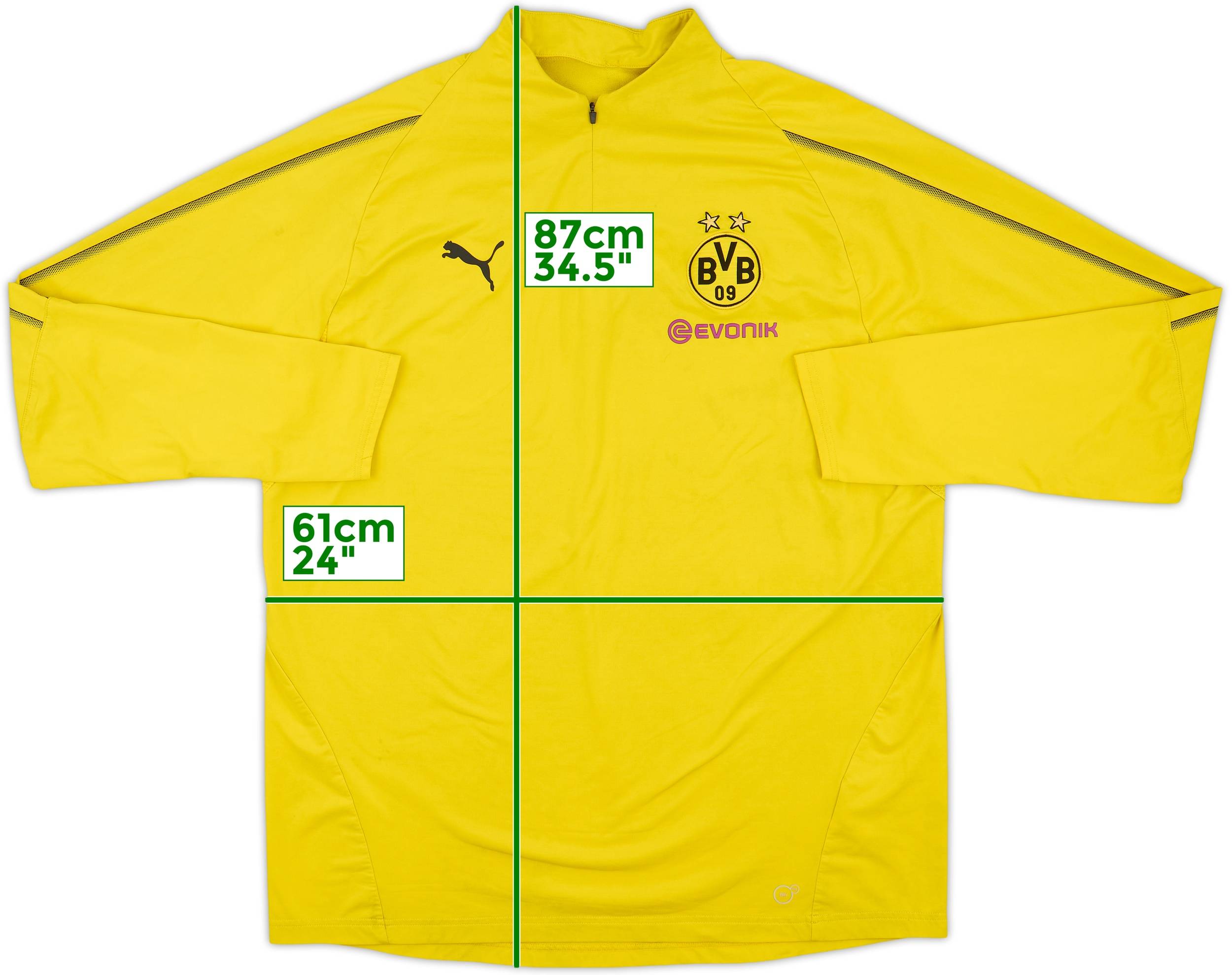 Puma Borussia Dortmund サッカージャージ L 2017-18 Borussia Dortmund Puma 1/4 Zip Training Top - 5/10