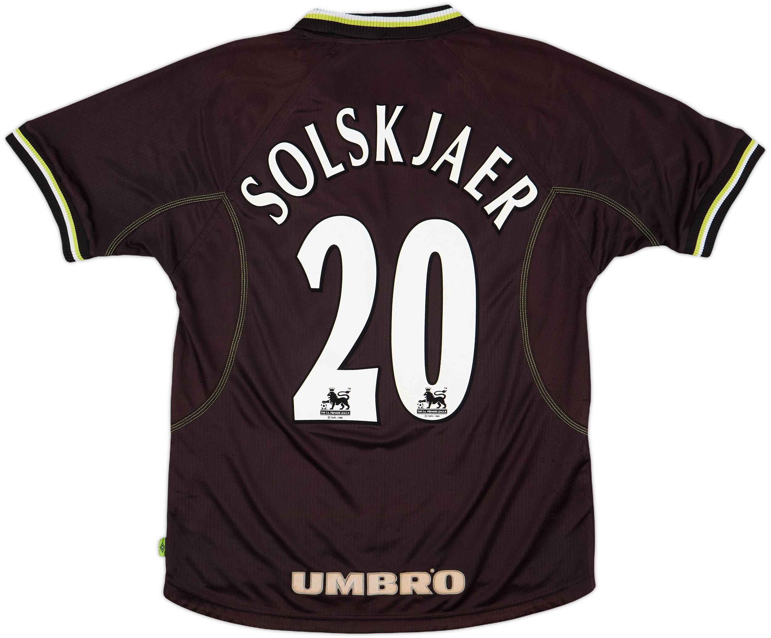 1998-99 Manchester United Third Shirt Solskjaer #20 - 6/10 - (M)