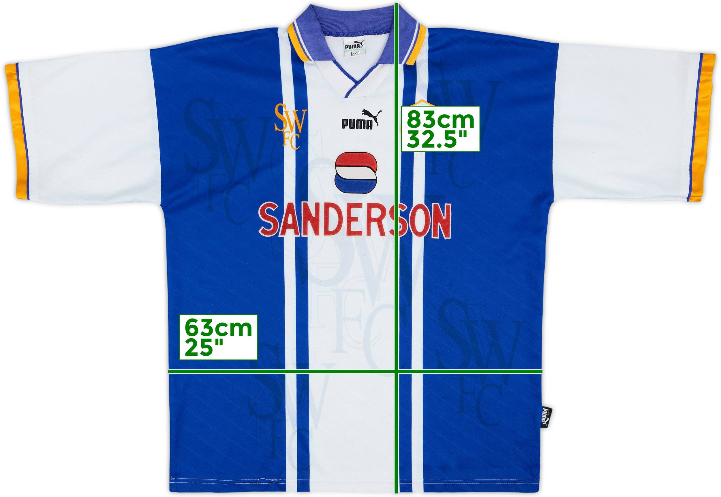 1995-97 Sheffield Wednesday Home Shirt - 8/10 - (XXL)
