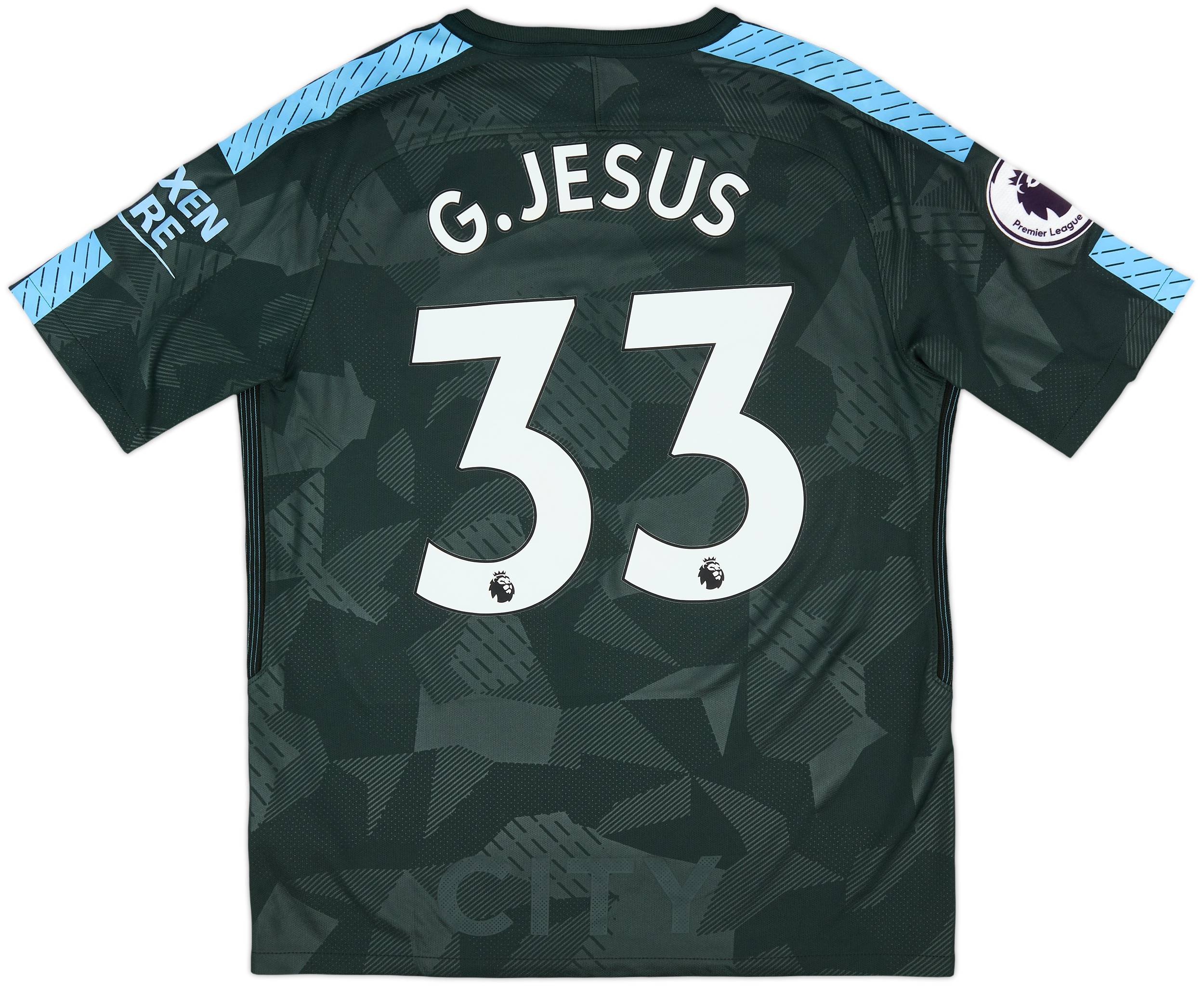 2017-18 Manchester City Third Shirt G.Jesus #33 - 8/10 - (M)