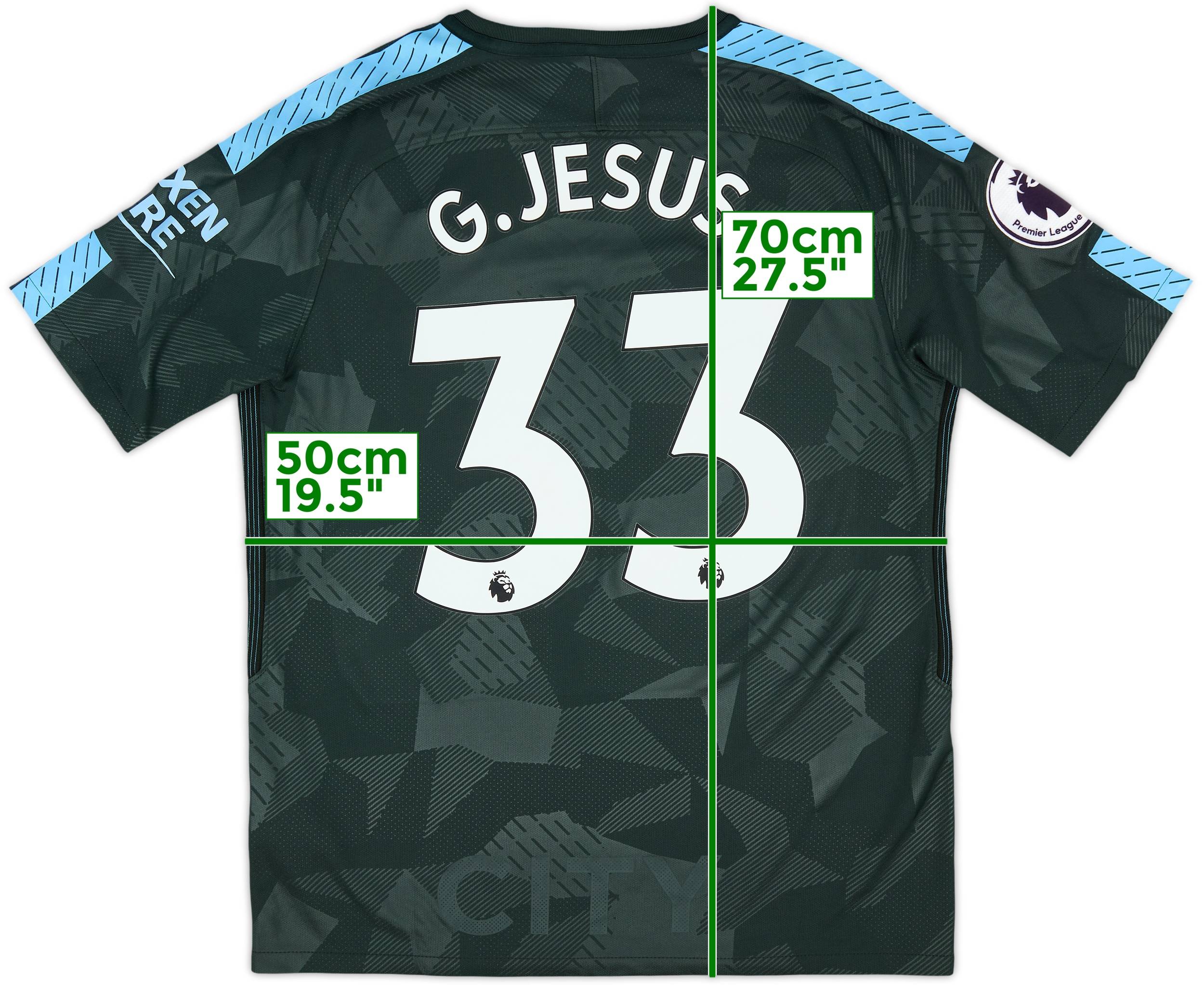NIKE マンチェスターシティ 2017 ユニフォーム #33 G.JESUS NIKE マンチェスターシティ 2017 ユニフォーム #33 G.JESUS