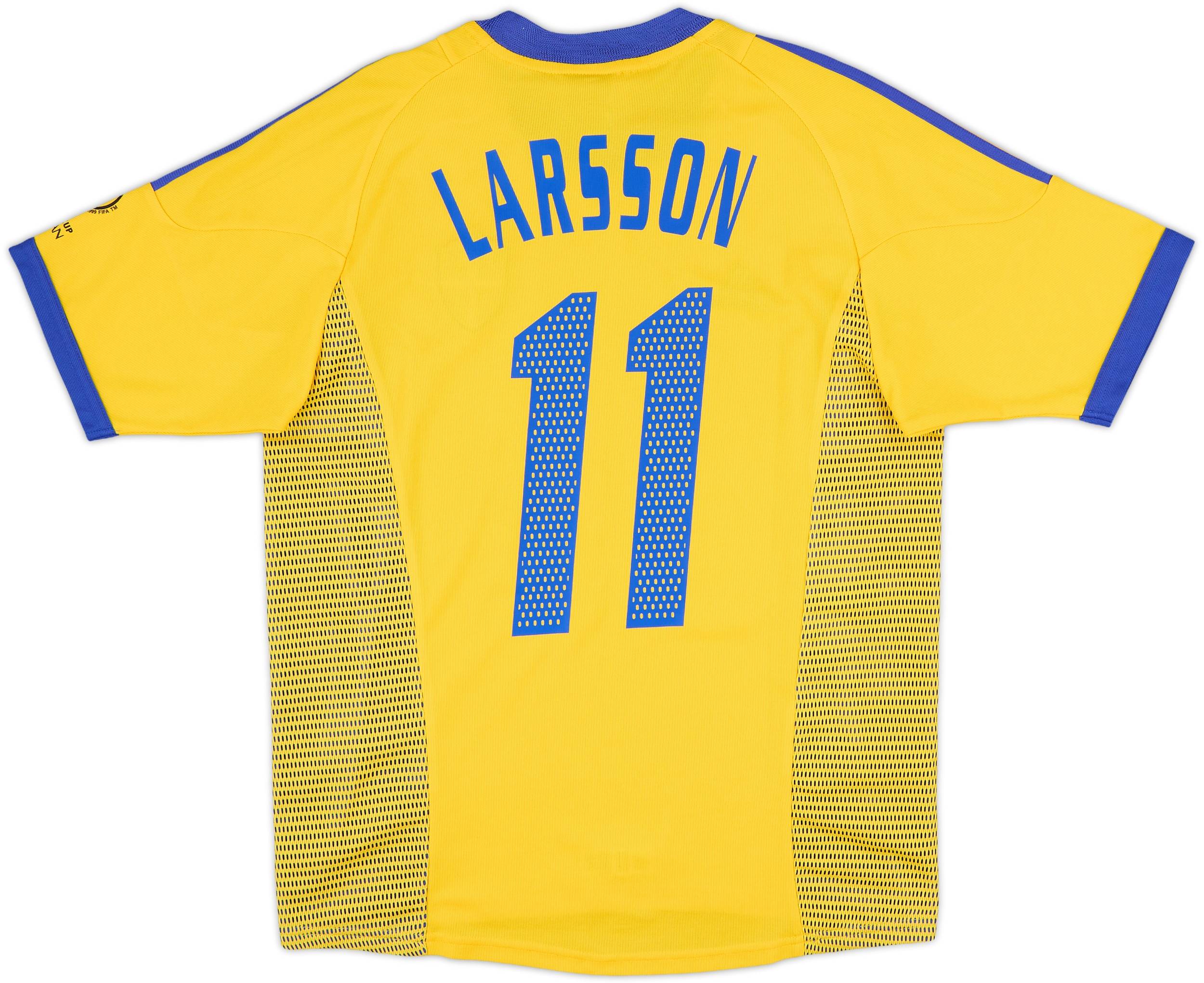 Umbro スウェーデン代表 シャツ LARSSON 11 2002-03 Sweden Home Shirt Larsson #11 - 9/10 - (S)