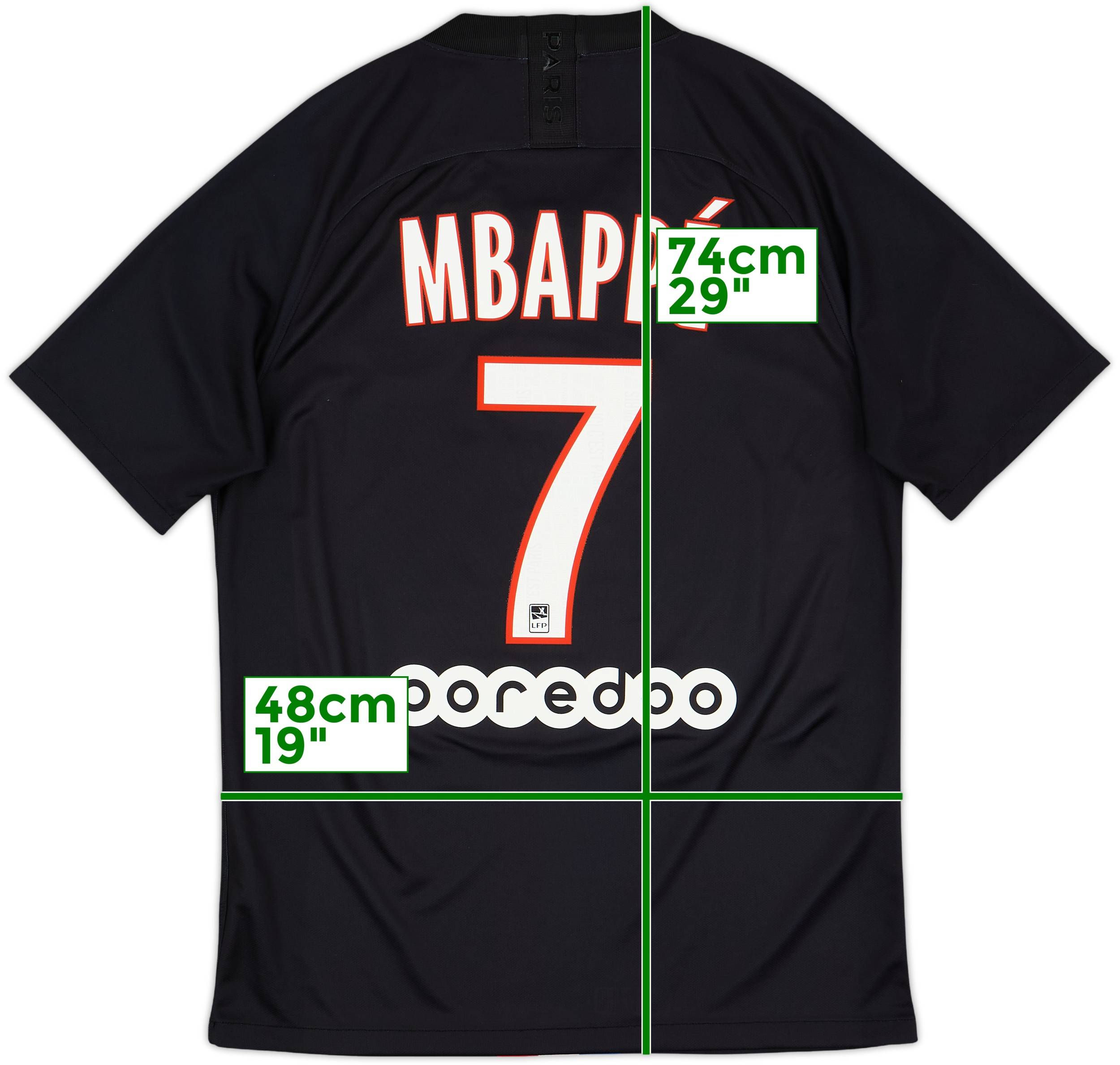 パリ・サンジェルマン Mbappé 7 シャツ 2019-20 Paris Saint-Germain Fourth Shirt Mbappe #7 - 5/10 - (M)