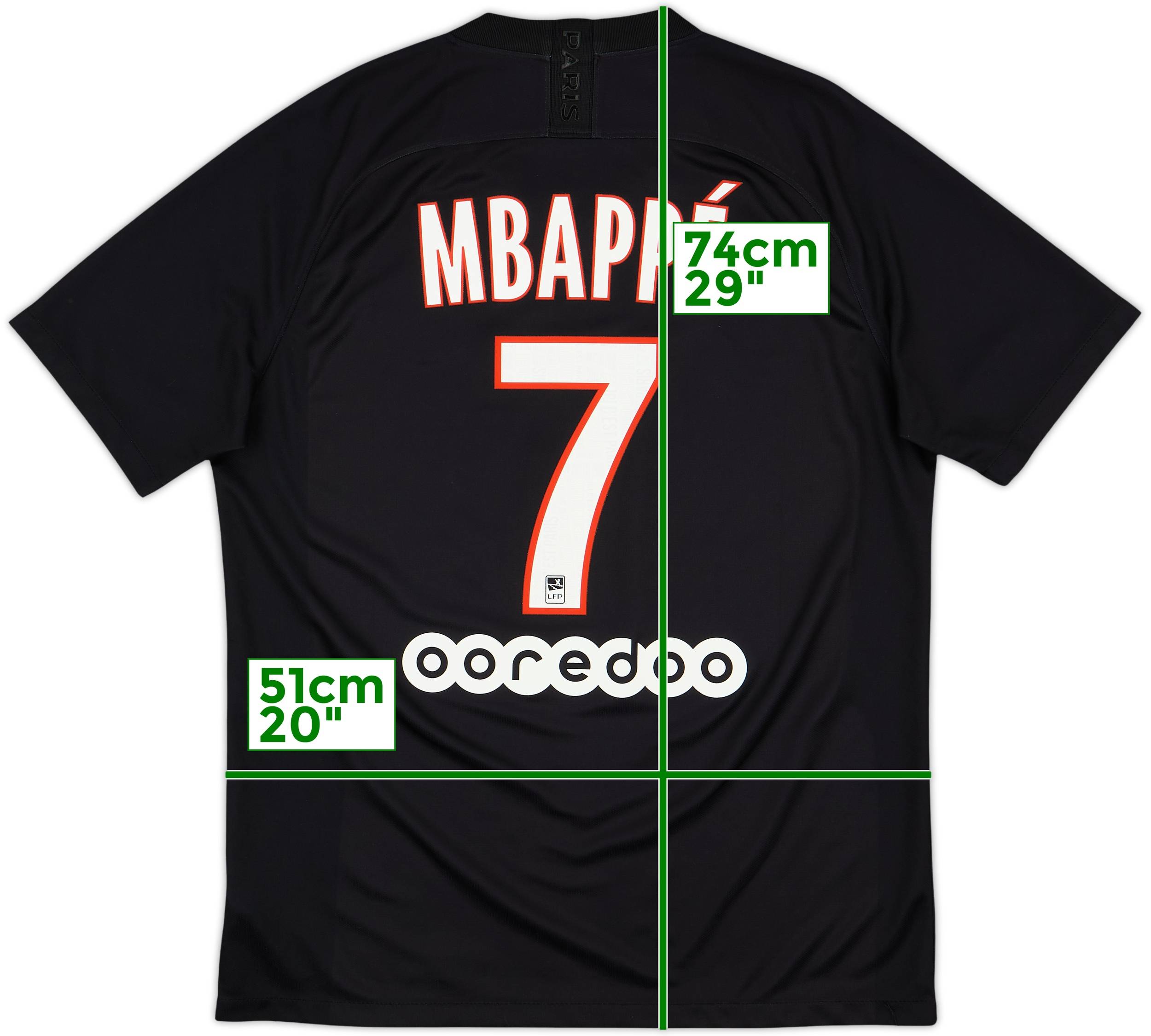 2019-20 Paris Saint-Germain Fourth Shirt Mbappe #7 - 7/10 - (L)