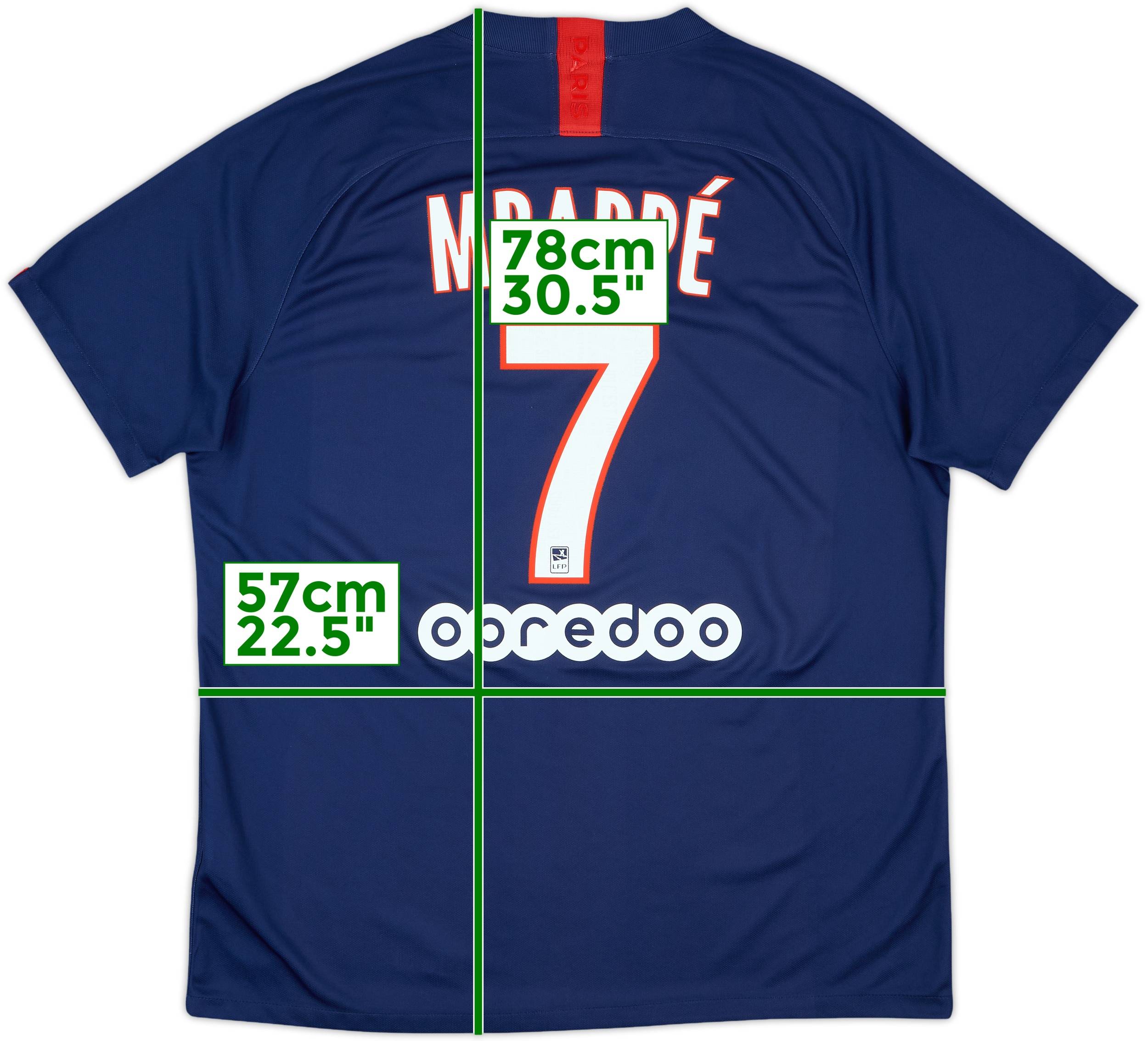 2019-20 Paris Saint-Germain Home Shirt Mbappe #7 - 6/10 - (XL)
