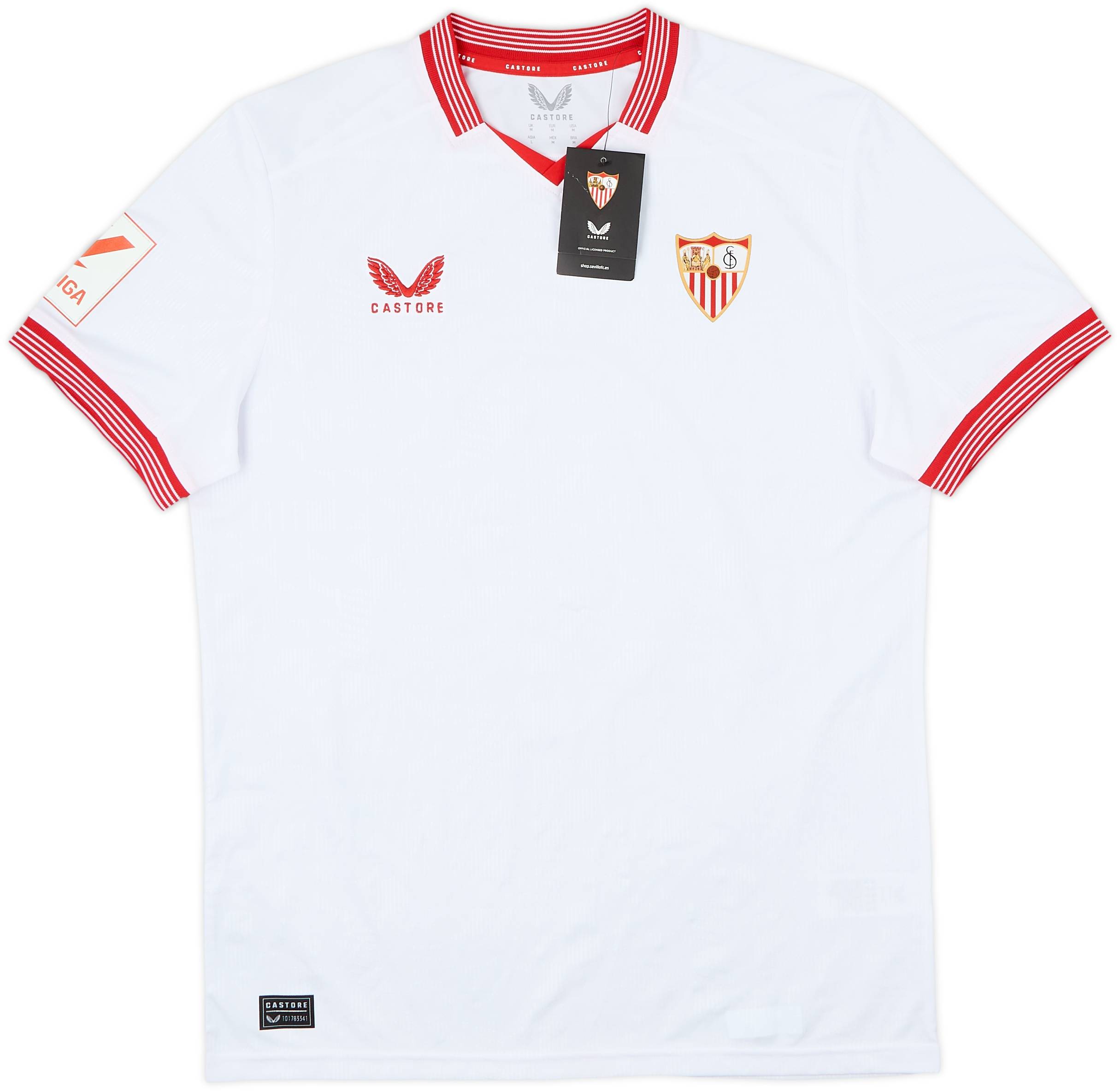 ウェア Castore Sevilla FC Sergio Ramos 4 2023-24 Sevilla Home Shirt Sergio Ramos #4 (M)