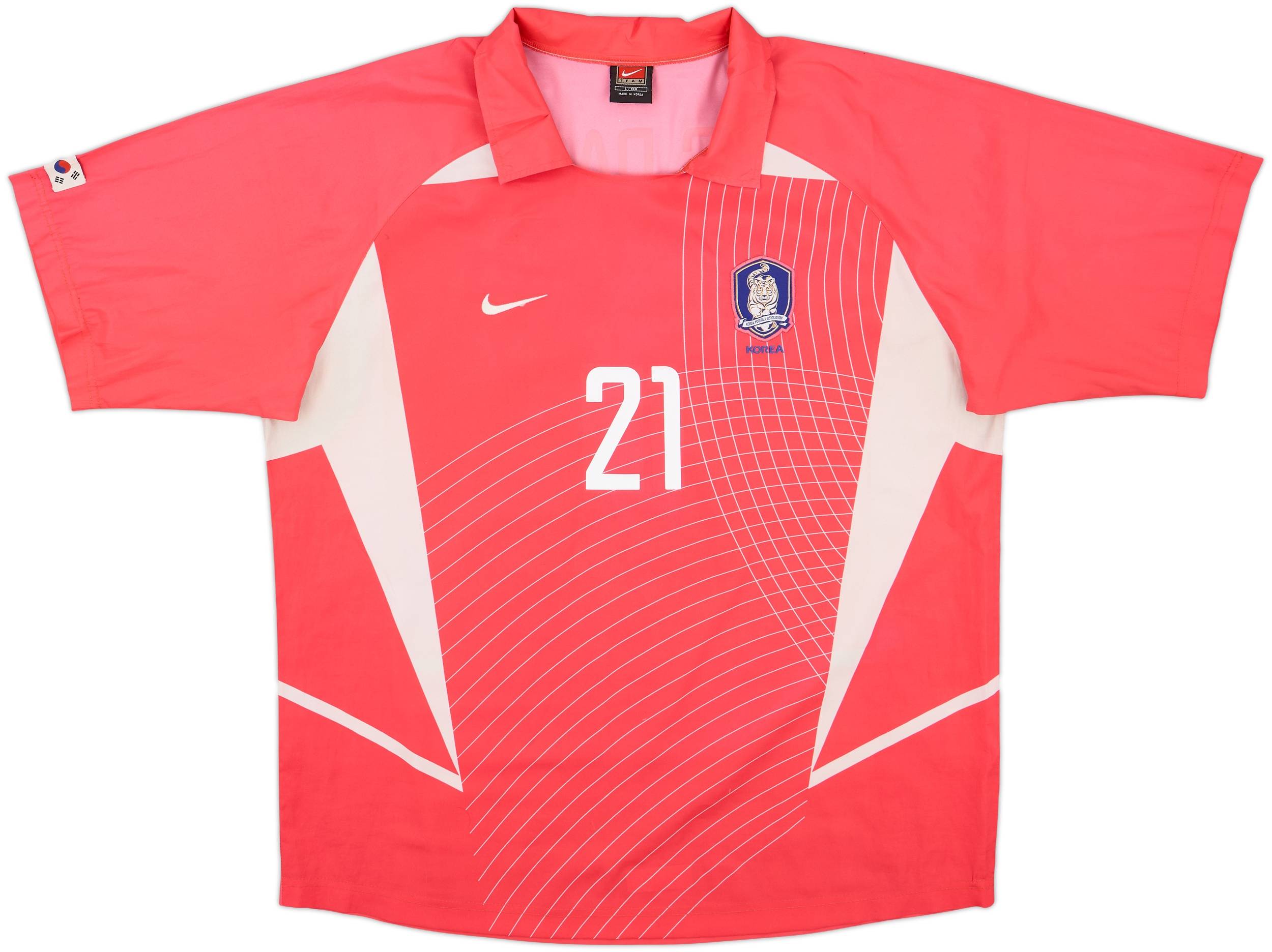 2002-03 South Korea Home Shirt J.S.Park #21 - 6/10 - (L)