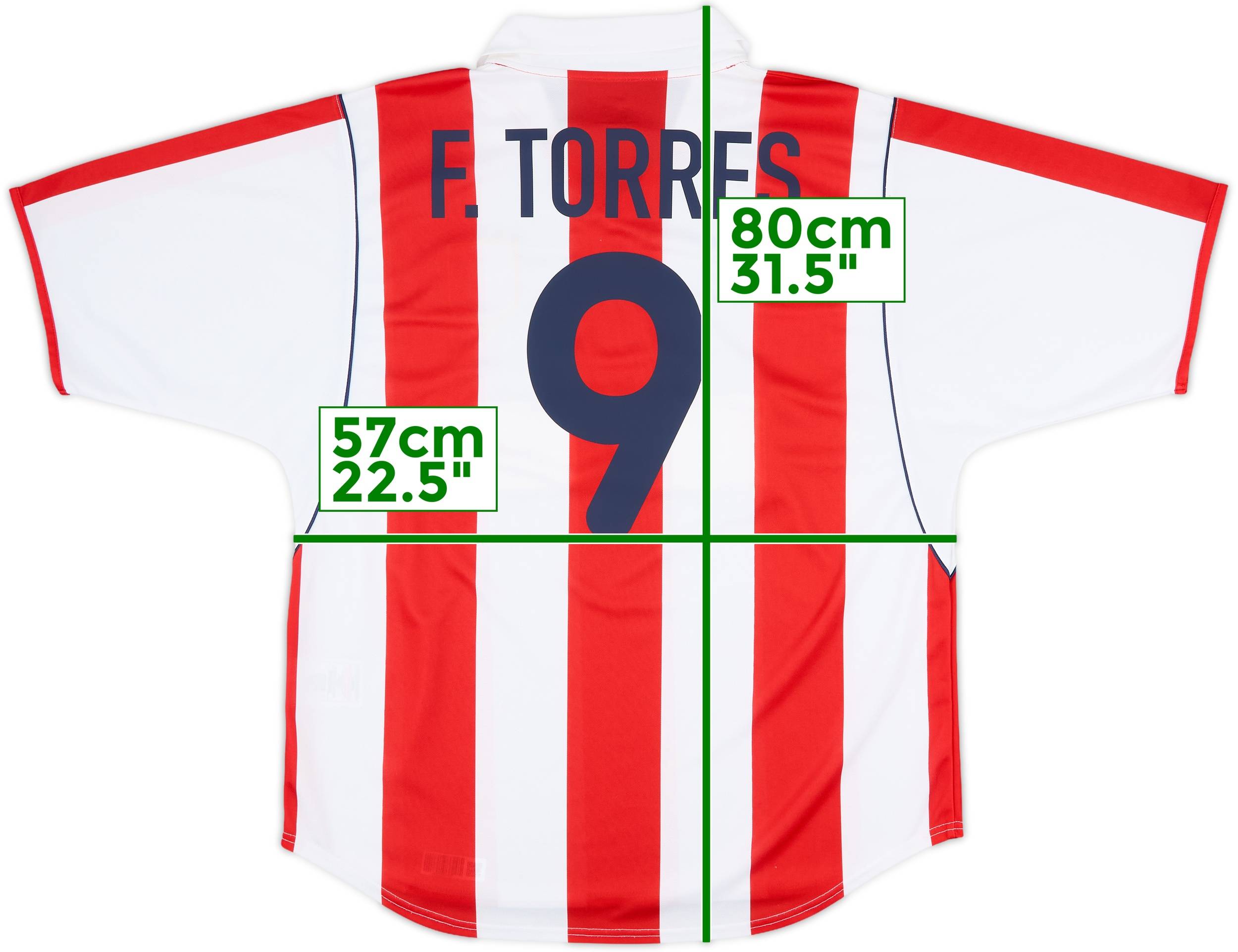 2001-02 Atletico Madrid Home Shirt F.Torres #9 - 9/10 - (L)