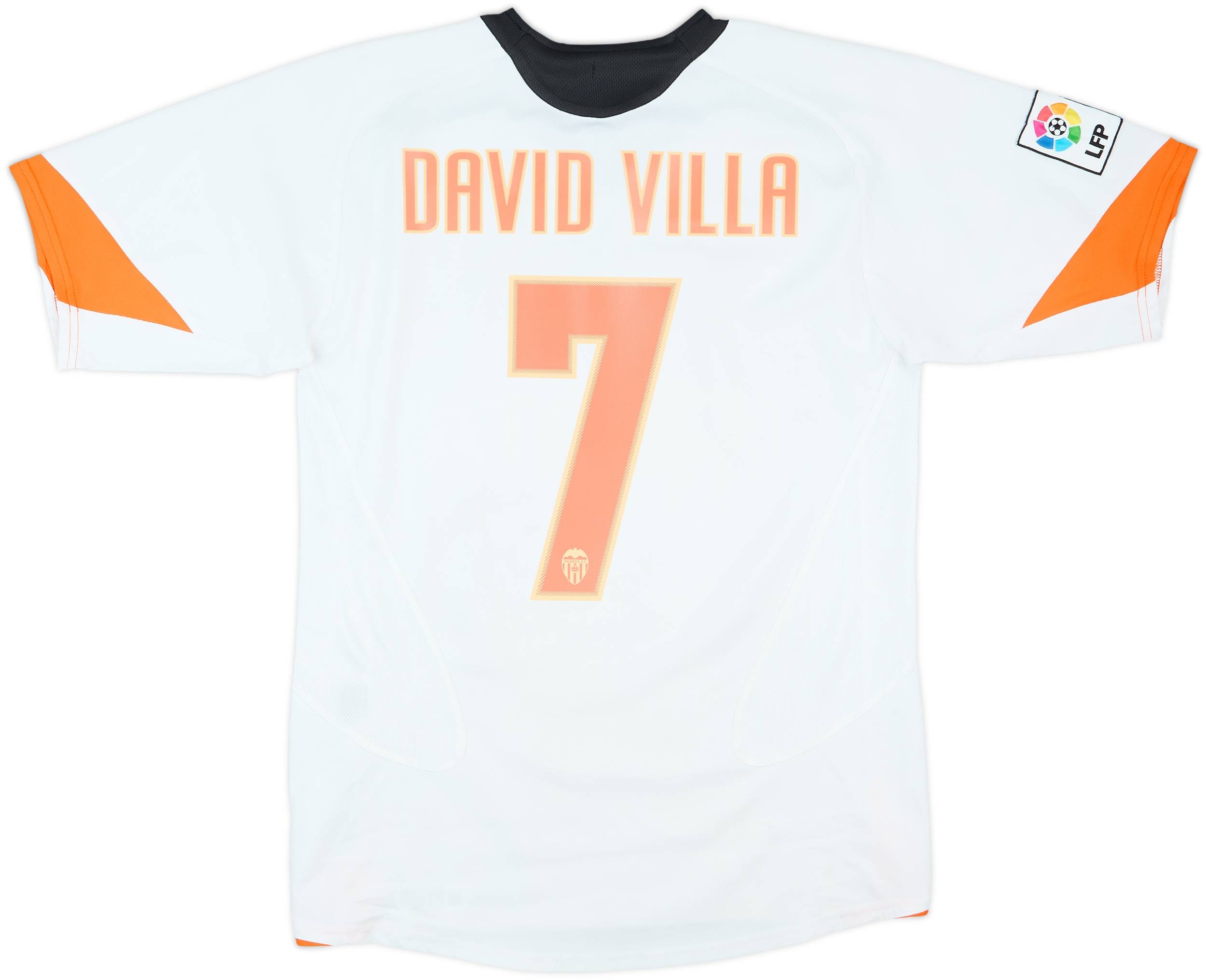 2005-06 Valencia Home Shirt David Villa #7 - 8/10 - (S)