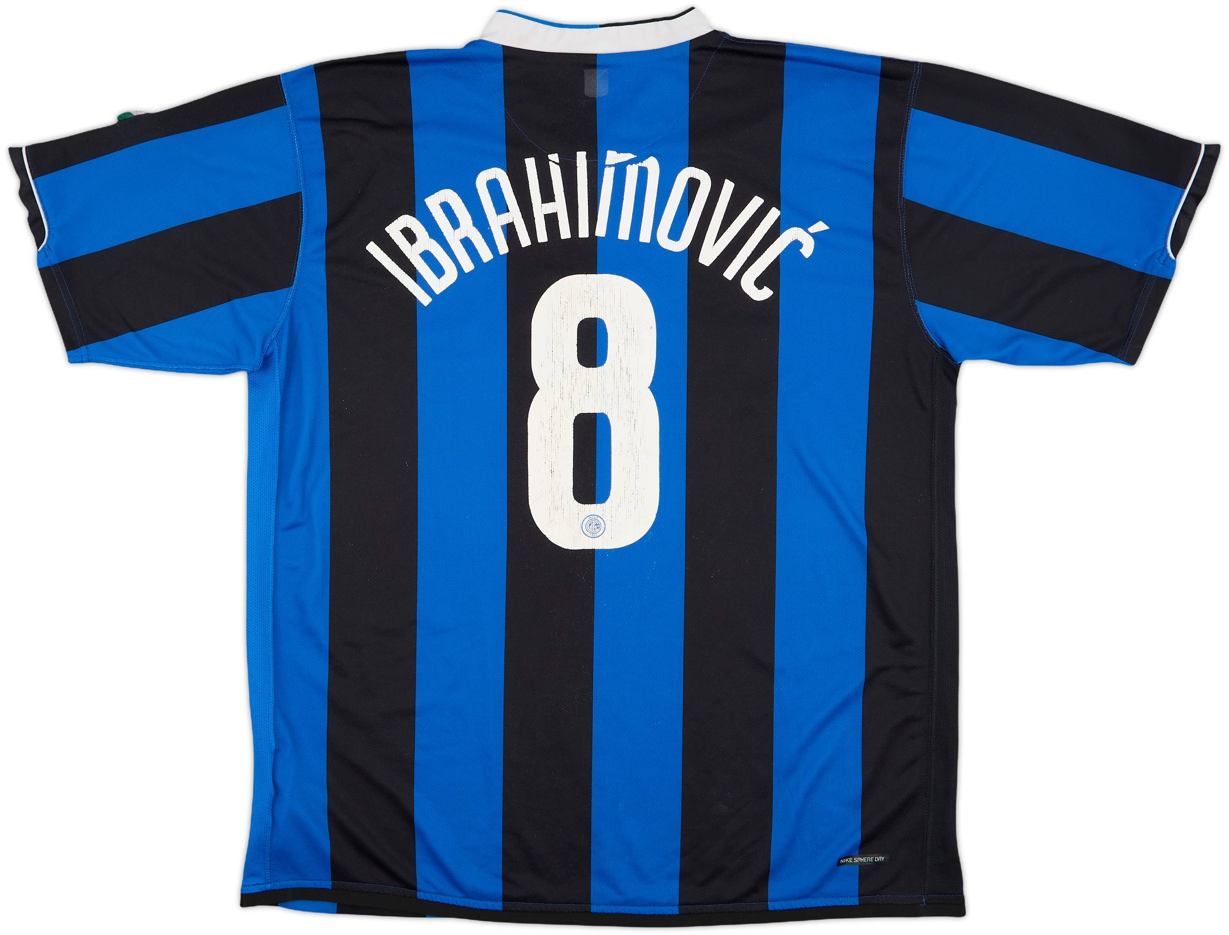2006-07 Inter Milan Home Shirt Ibrahimovic #8 - 5/10 - (XL)