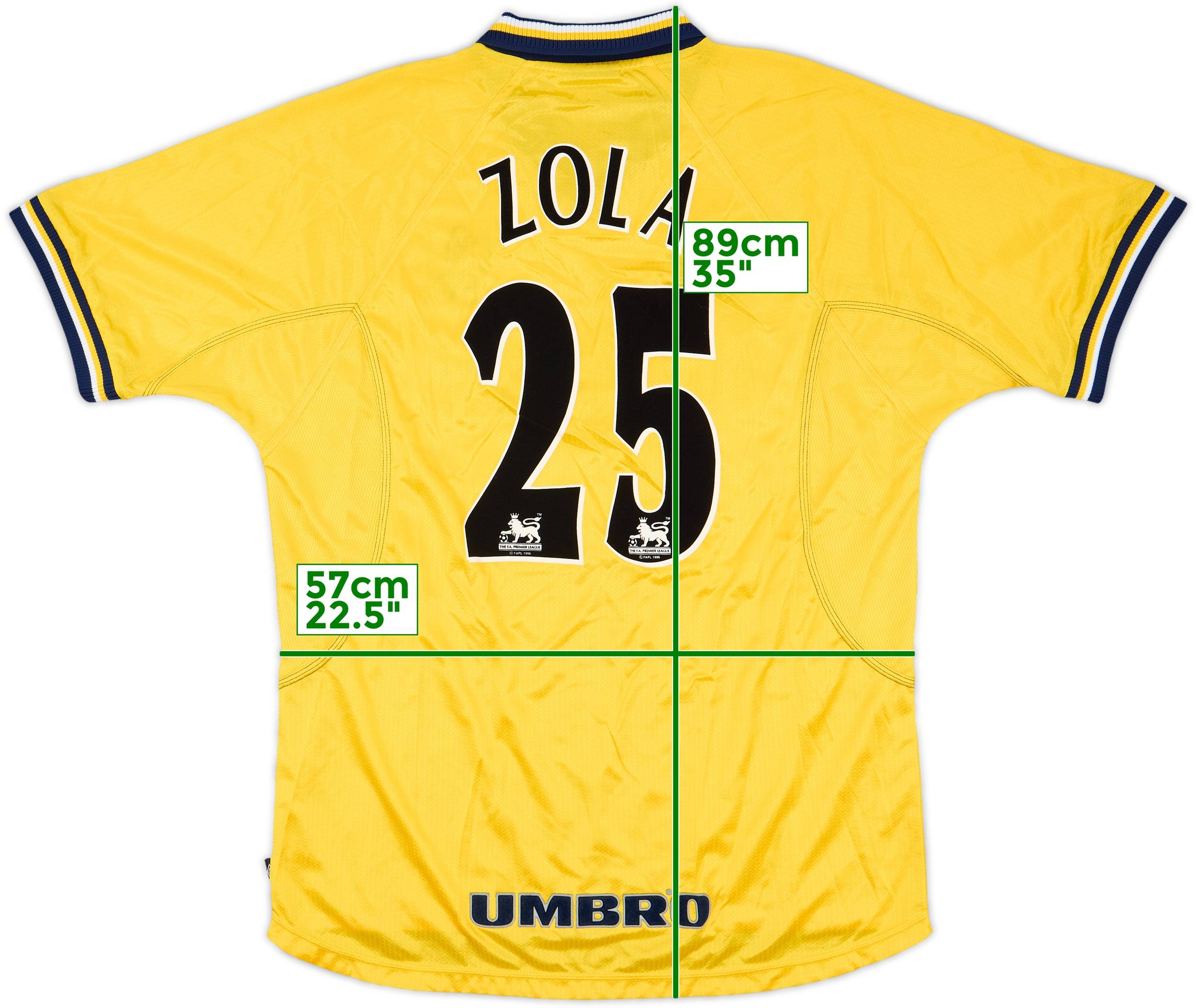 1998-00 Chelsea Third Shirt Zola #25 - 9/10 - (XL)