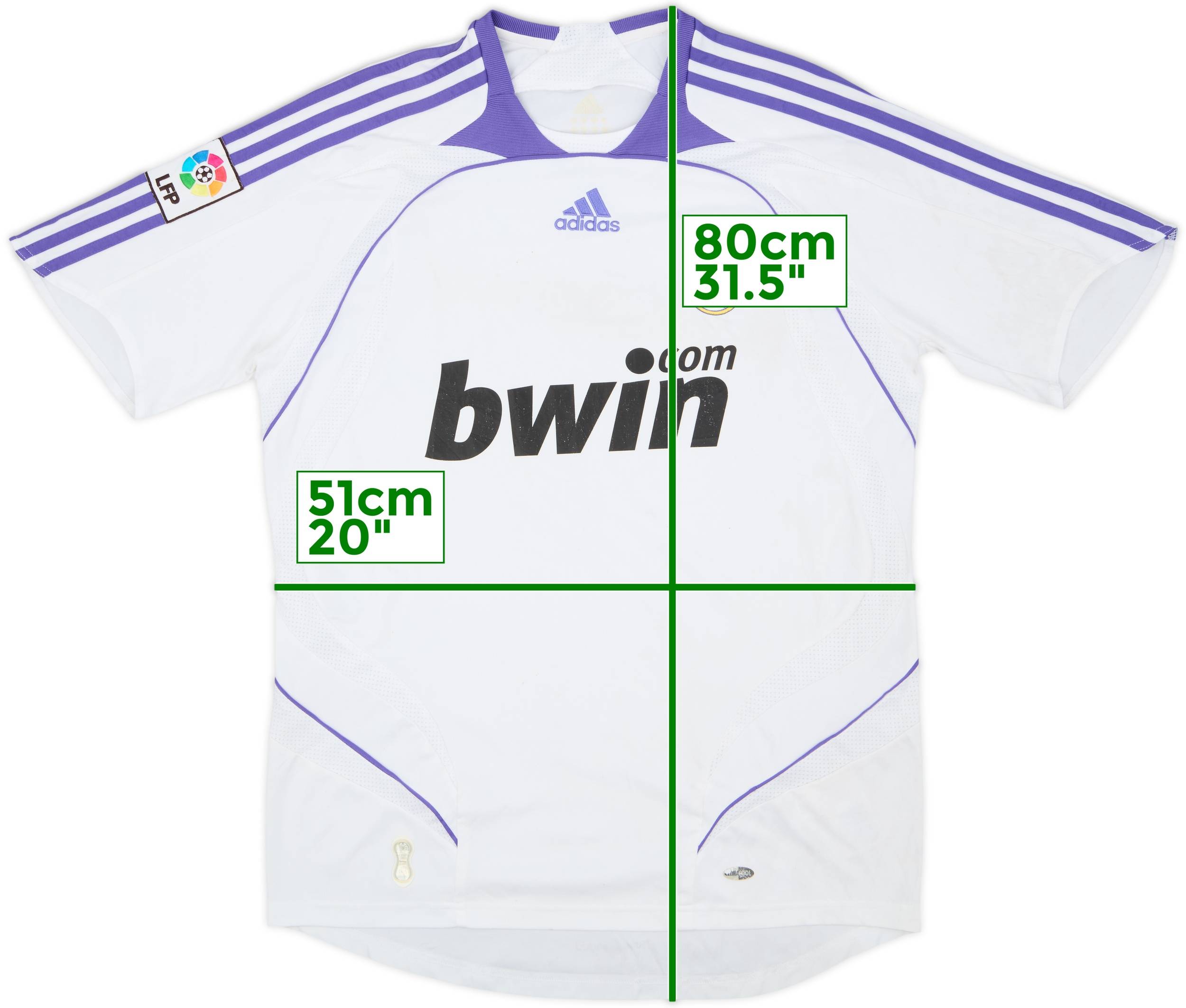 2007-08 Real Madrid Home Shirt - 5/10 - (M)