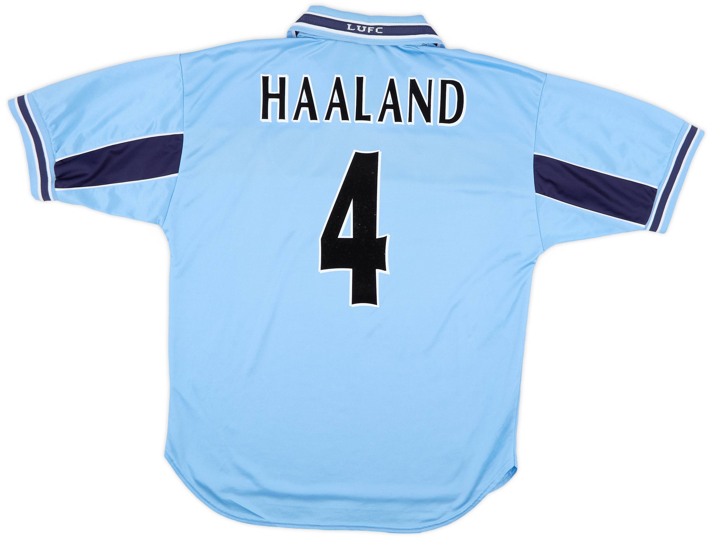 1999-00 Leeds United Away Shirt Haaland #4 - 7/10 - (L)