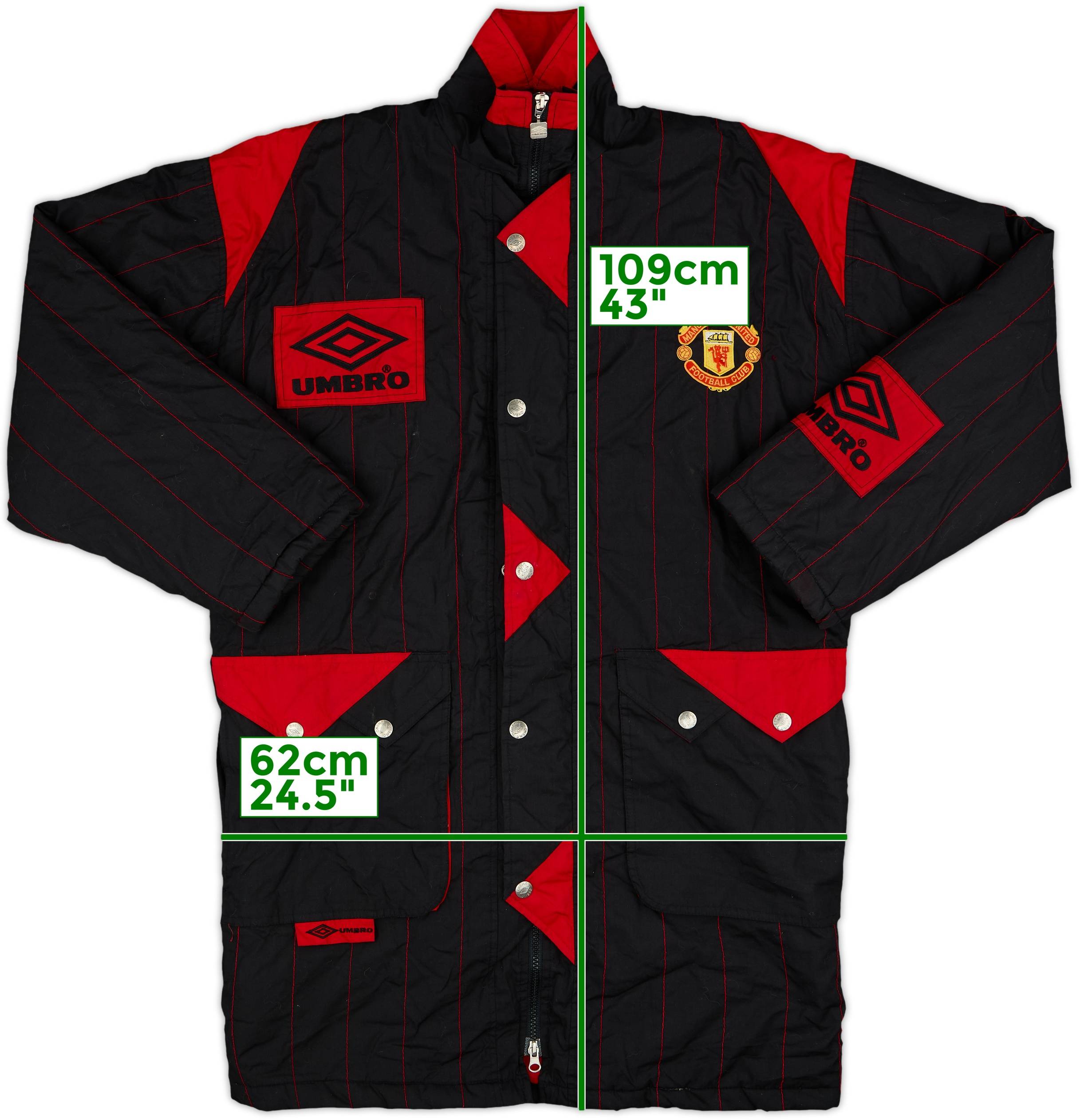 1996-97 Manchester United Umbro Padded Bench Coat - 8/10 - (S)