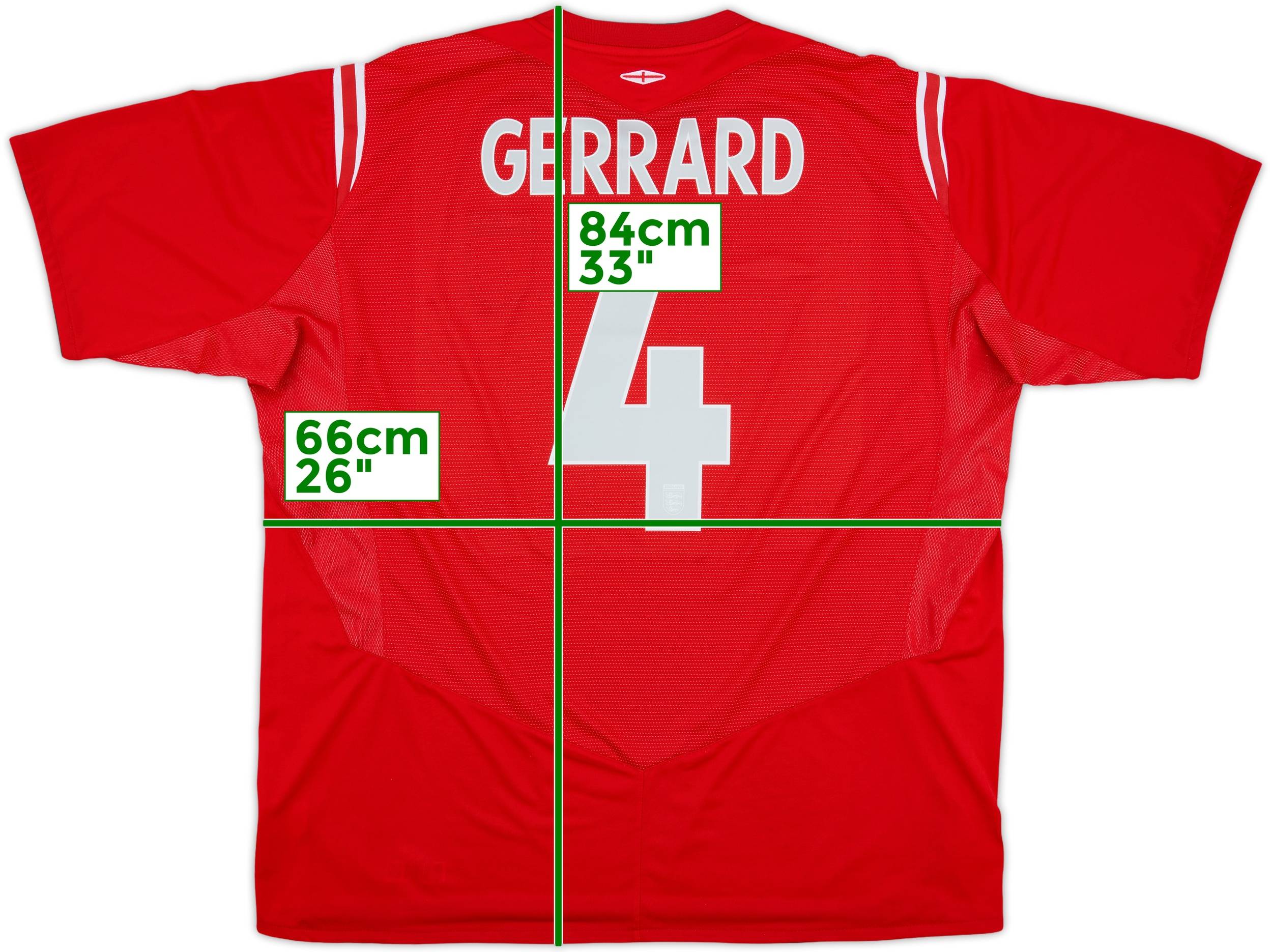 2004-06 England Away Shirt Gerrard #4 - 9/10 - (3XL)