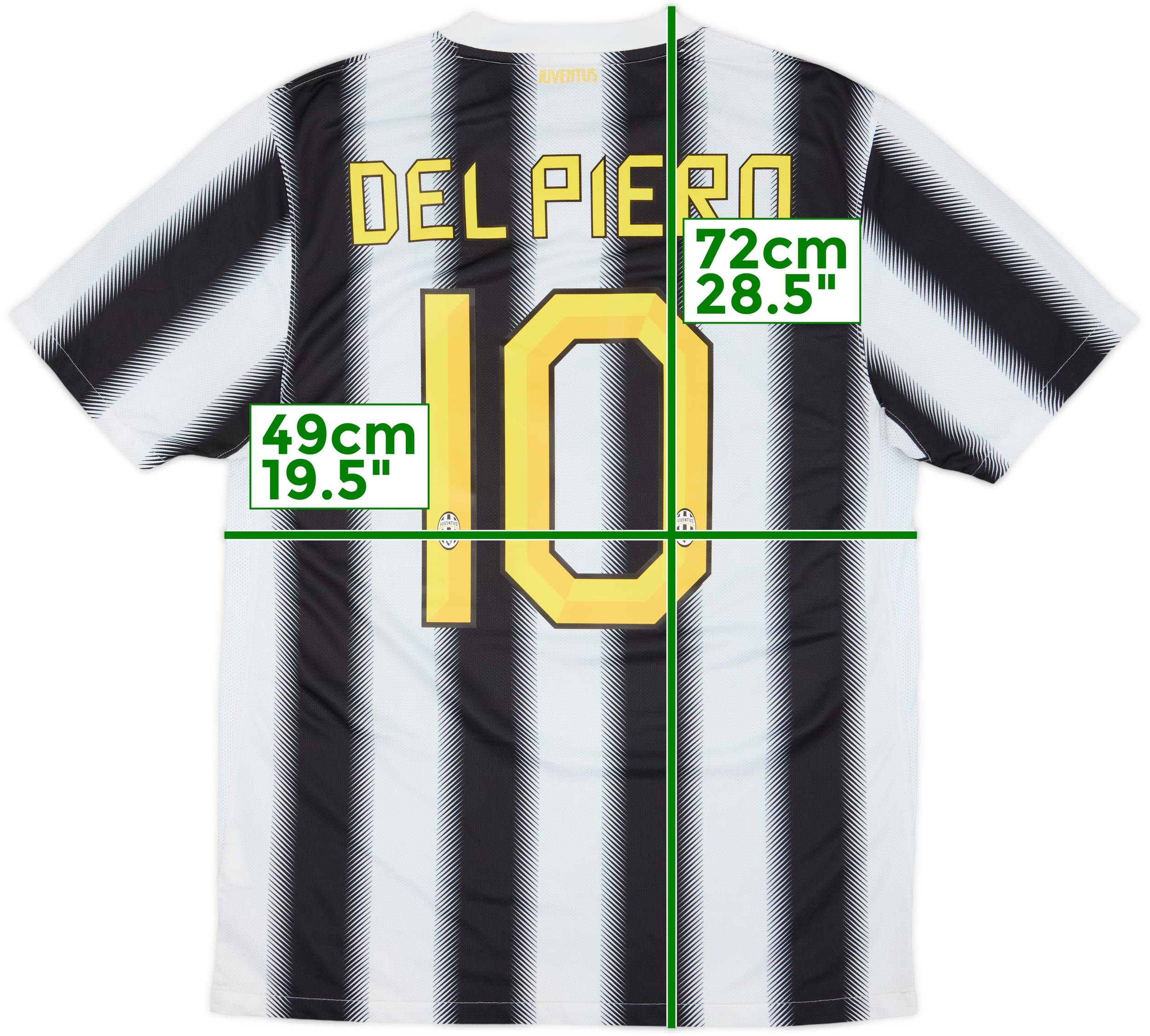 2011-12 Juventus Home Shirt Del Piero #10 - 7/10 - (M)