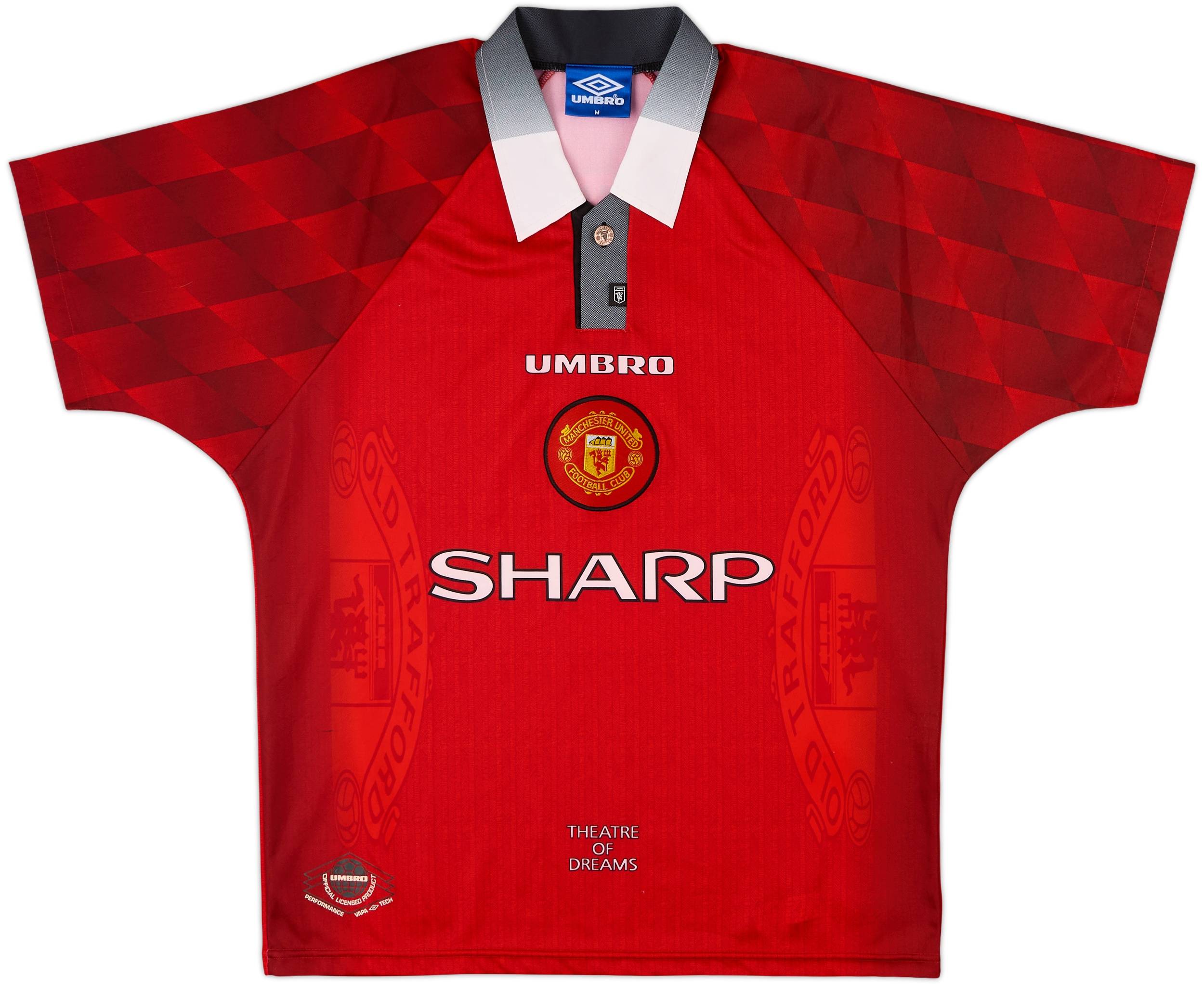 1996-98 Manchester United Home Shirt Cantona #7 - 9/10 - (M)