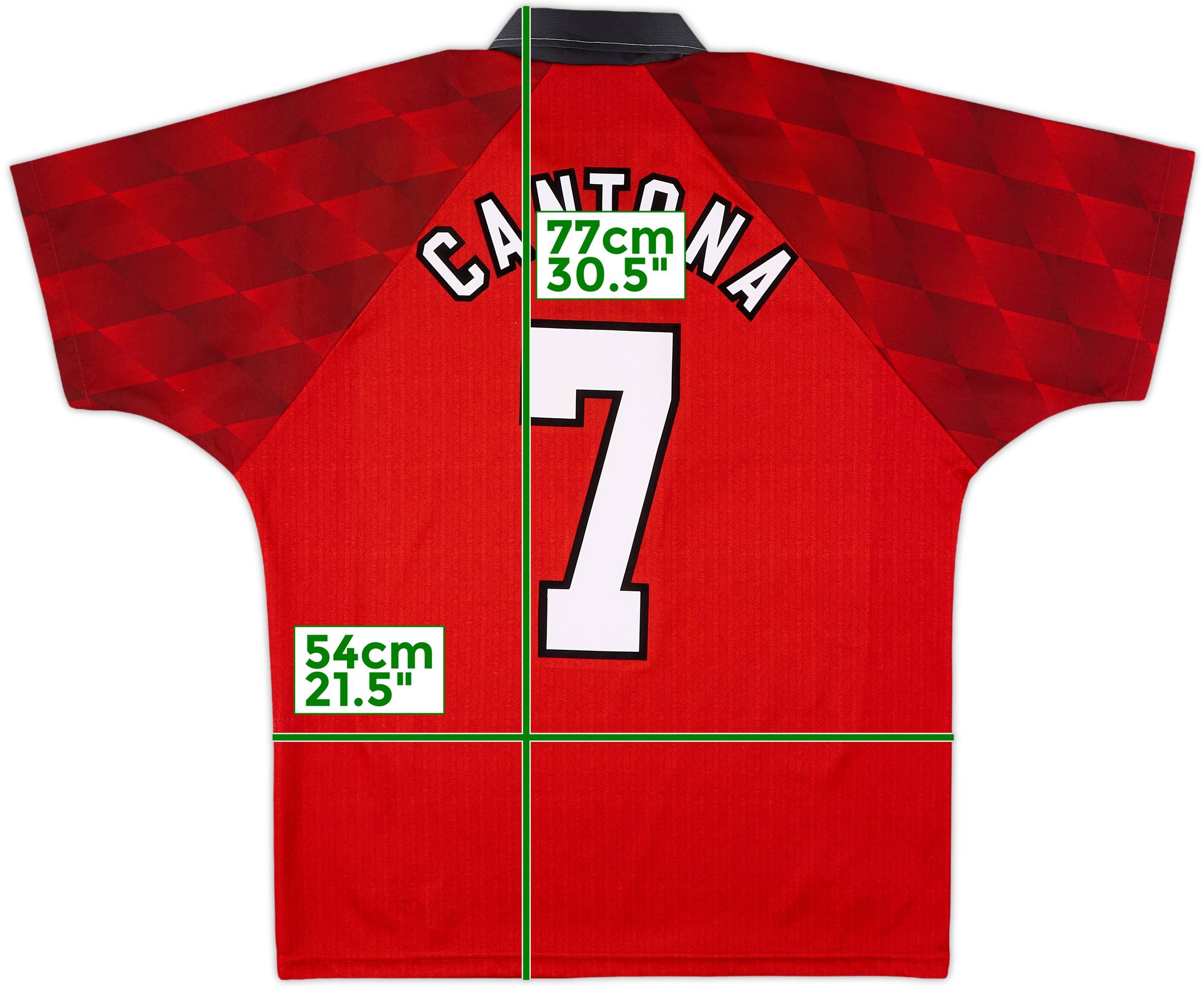 1996-98 Manchester United Home Shirt Cantona #7 - 9/10 - (M)