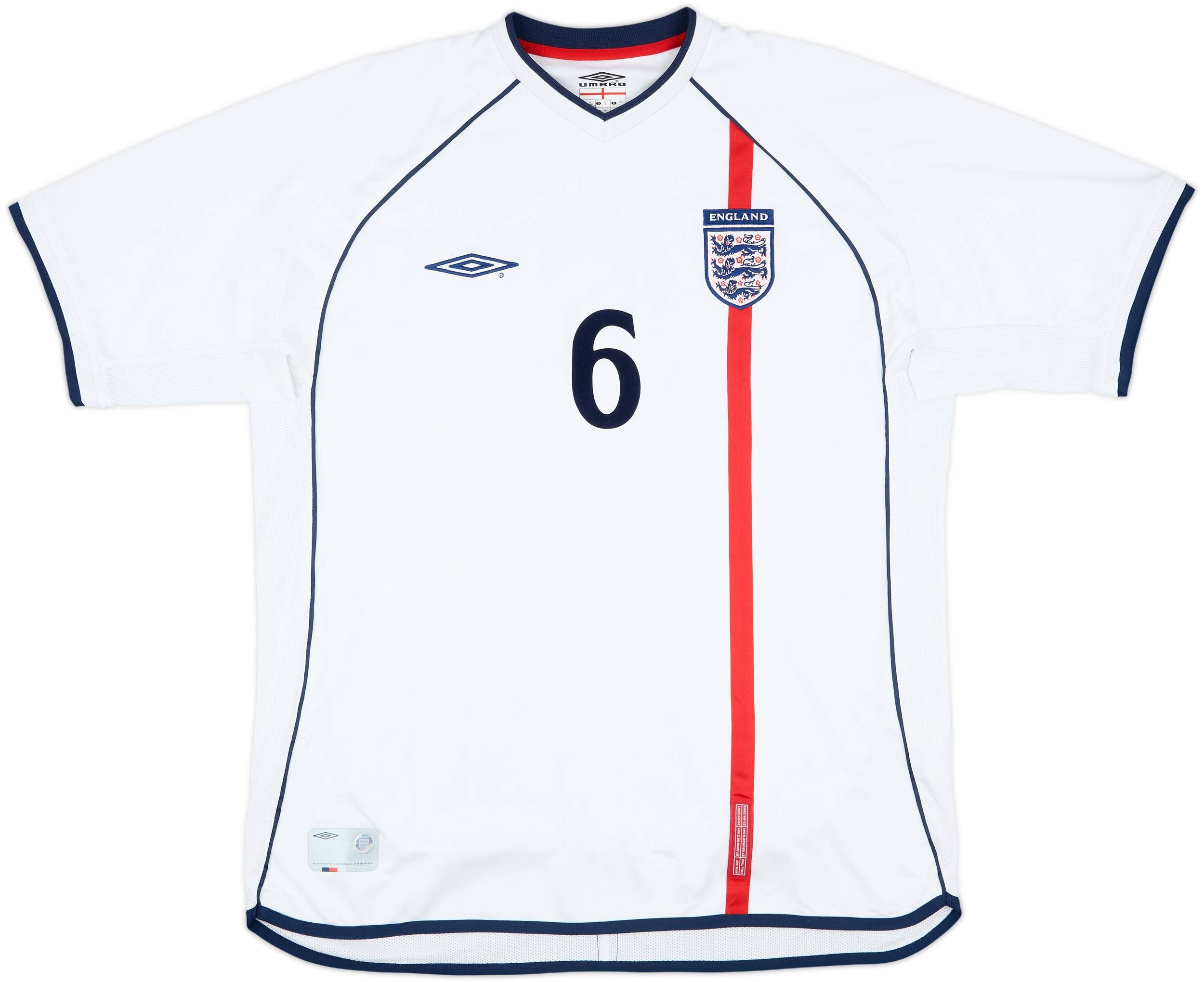 2001-02 England Match Issue Home Shirt #6