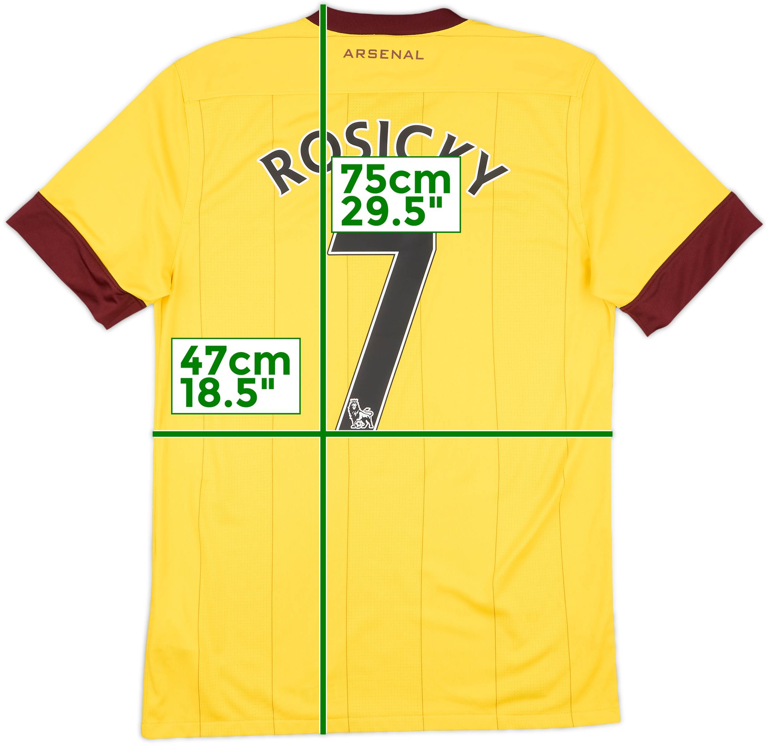 2010-13 Arsenal Away Shirt Rosicky #7 - 9/10 - (S)