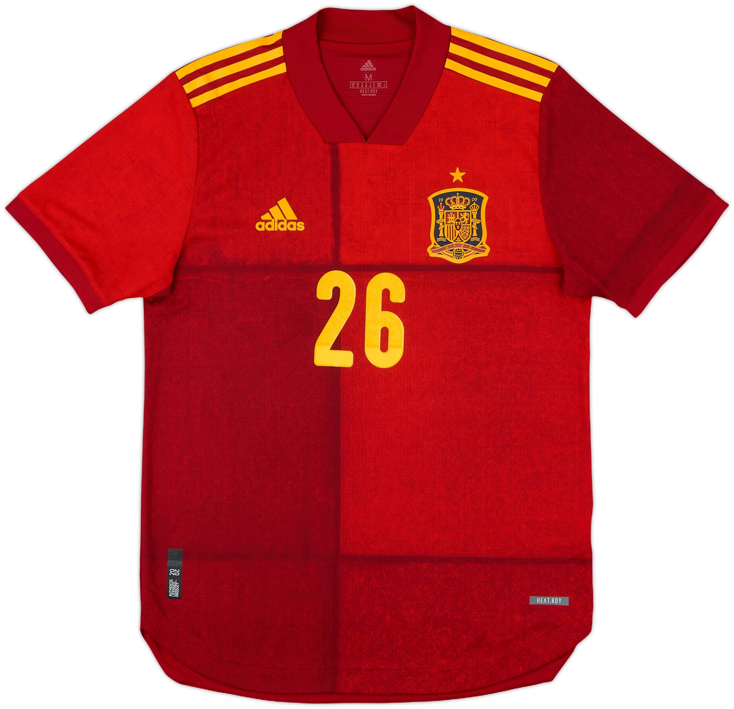 2020-21 Spain Authentic Home Shirt Pedri #26 - 8/10 - (M)