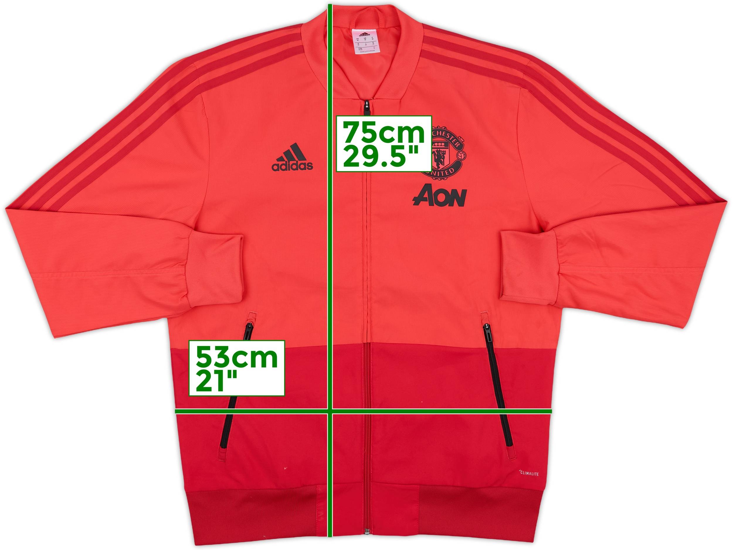 2018-19 Manchester United adidas Track Jacket - 8/10 - (M)