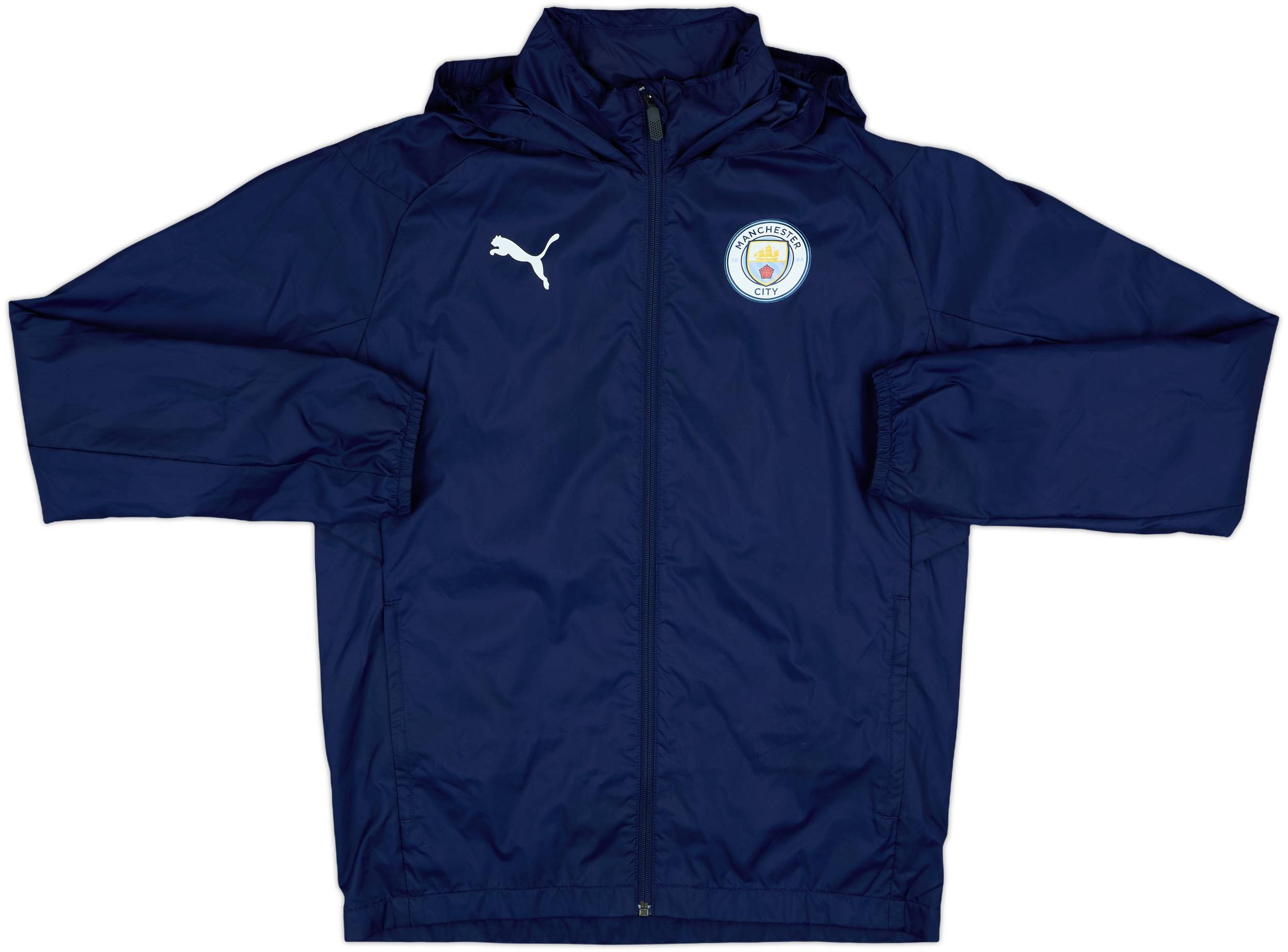 2019-20 Manchester City Puma Hooded Track Jacket - 8/10 - (S)