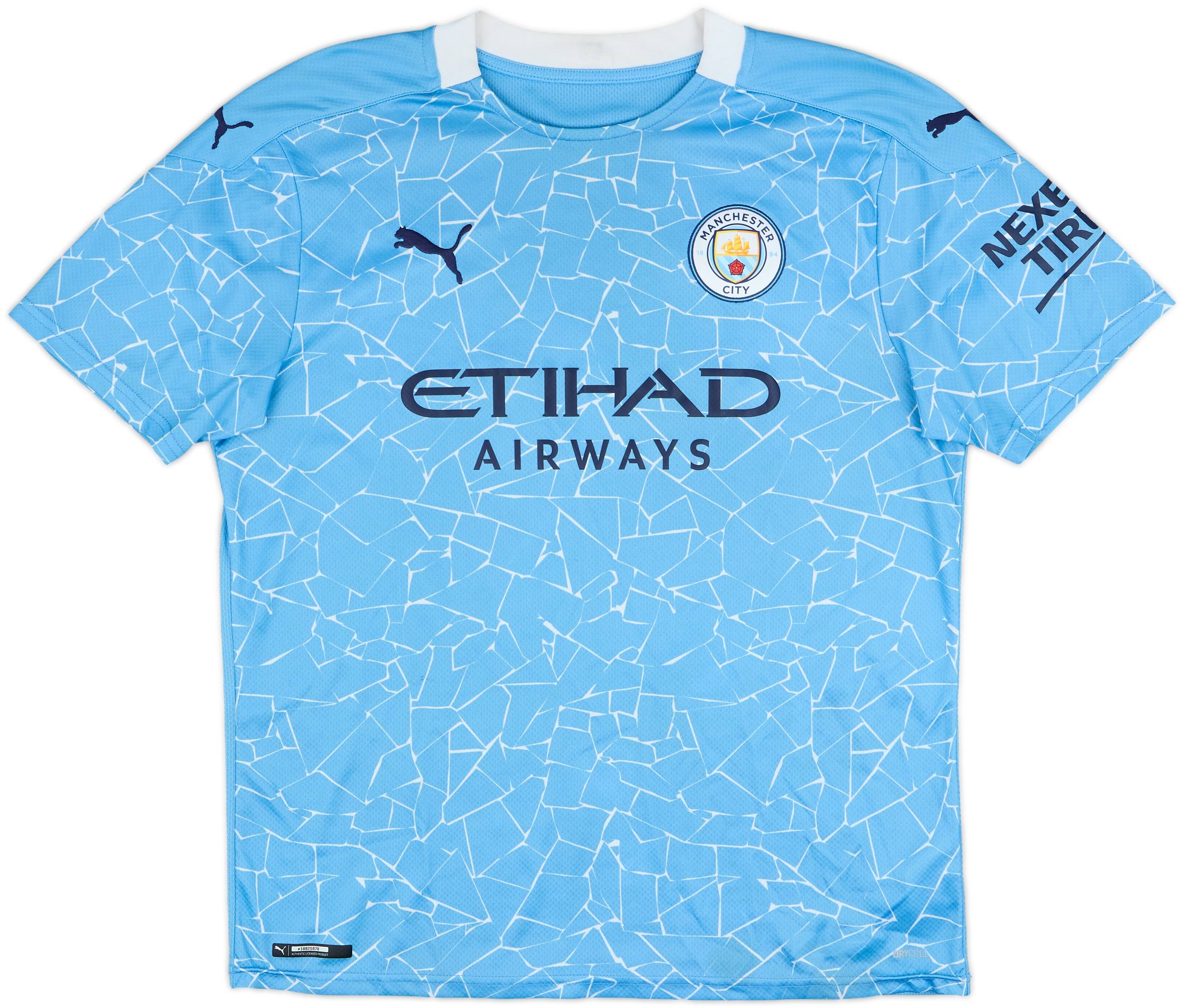 2020-21 Manchester City Home Shirt Kun Aguero #10 - 8/10 - (L)