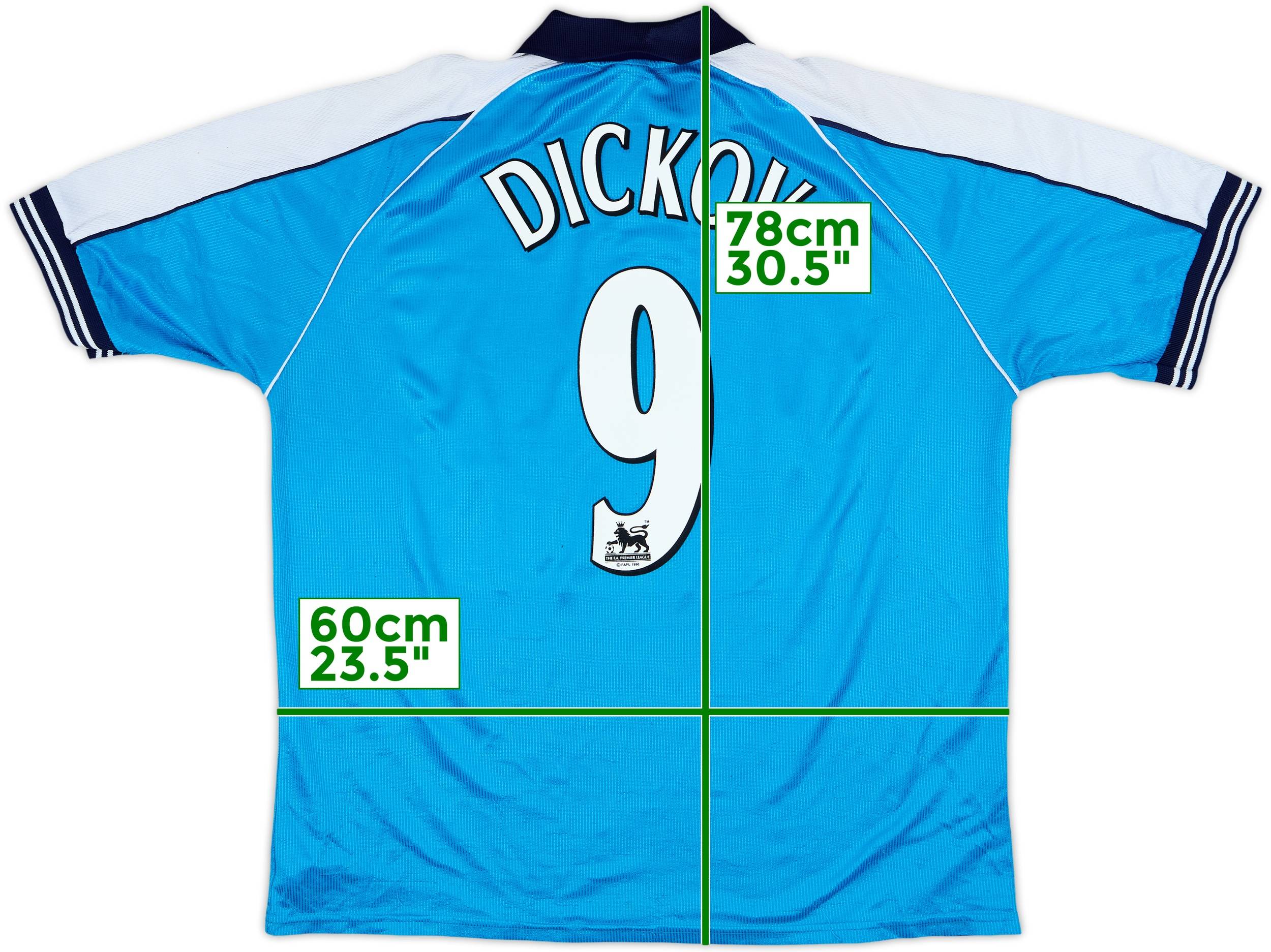 1999-01 Manchester City Home Shirt Dickov #9 - 8/10 - (XL)