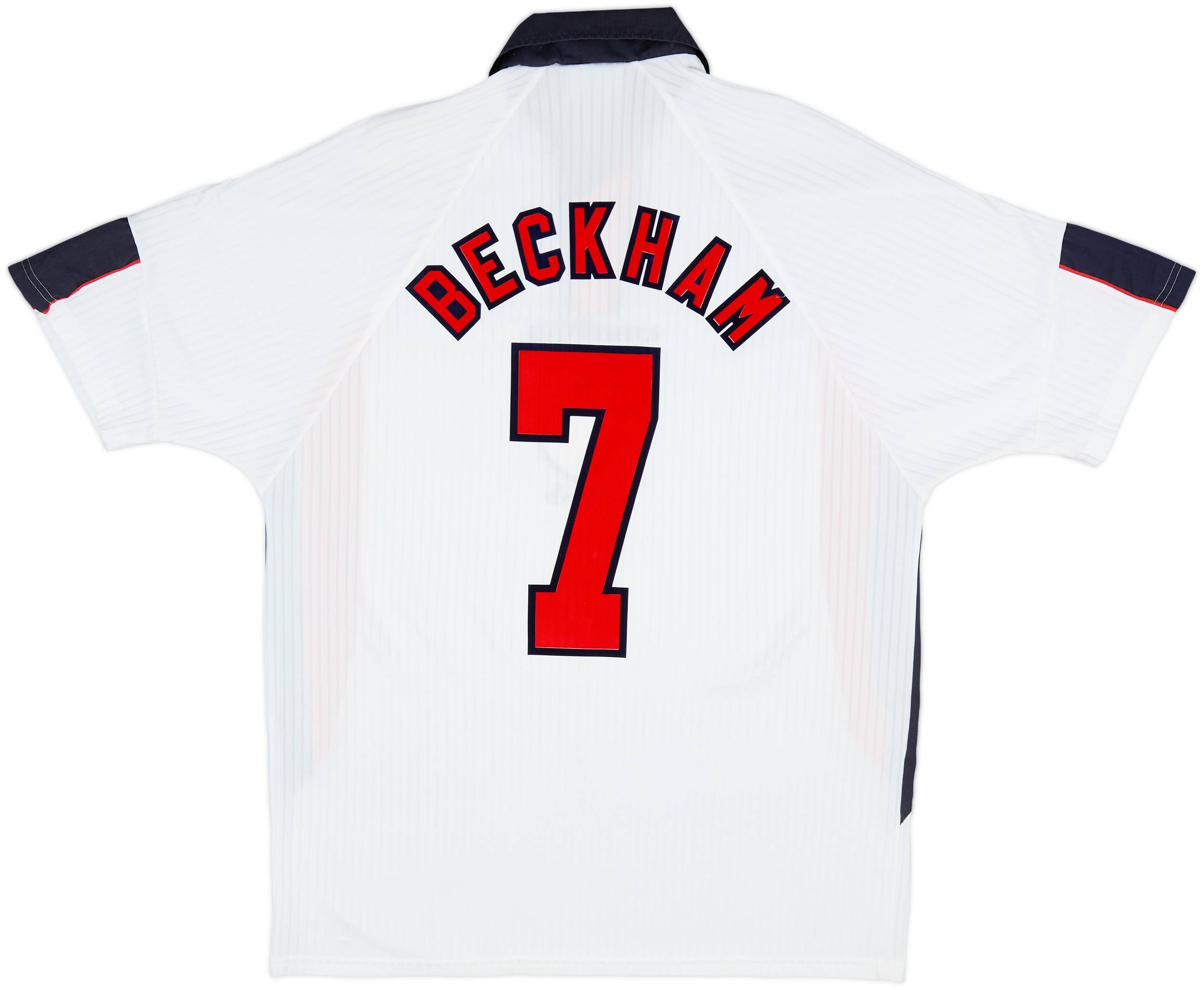 1997-99 England Home Shirt Beckham #7 - 7/10 - (XL)