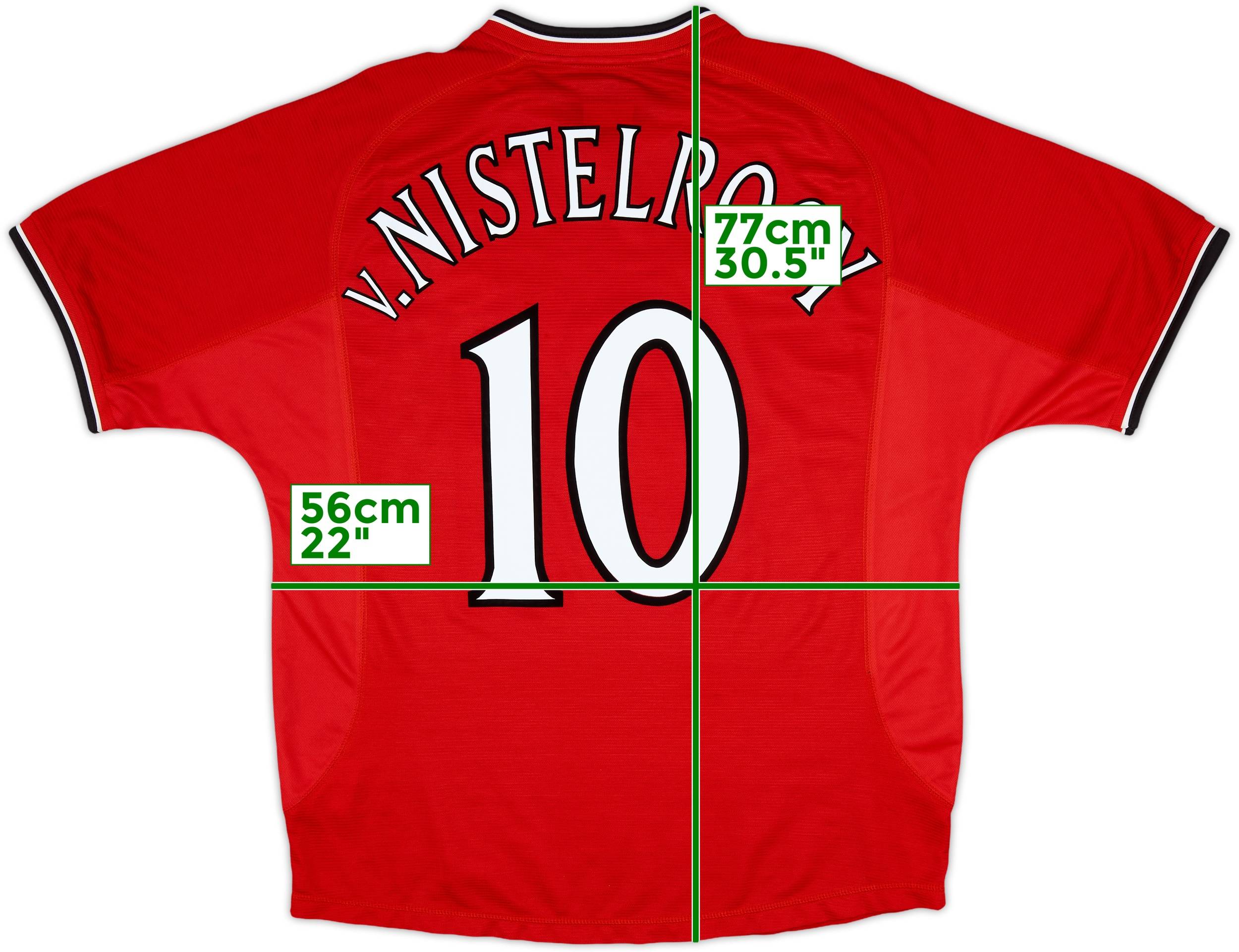 2000-02 Manchester United Home Shirt V.Nistelrooy #10 - 8/10 - (L)