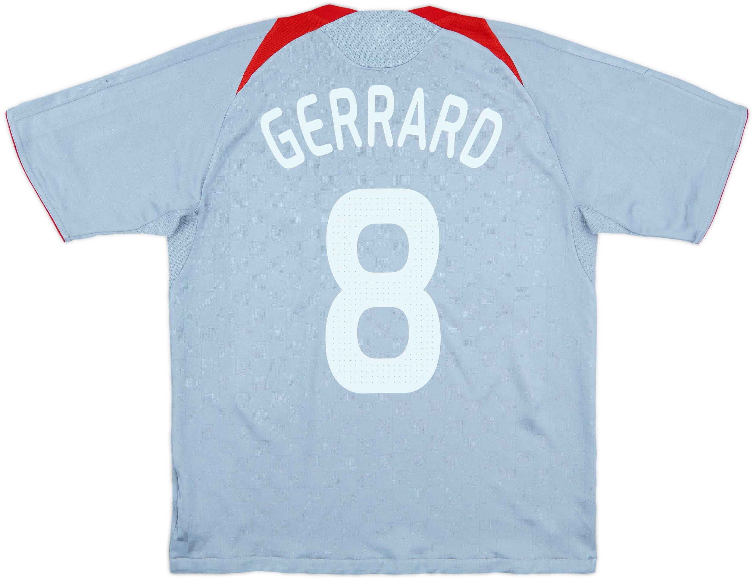 2008-09 Liverpool Away Shirt Gerrard #8 - 6/10 - (XL.Boys)
