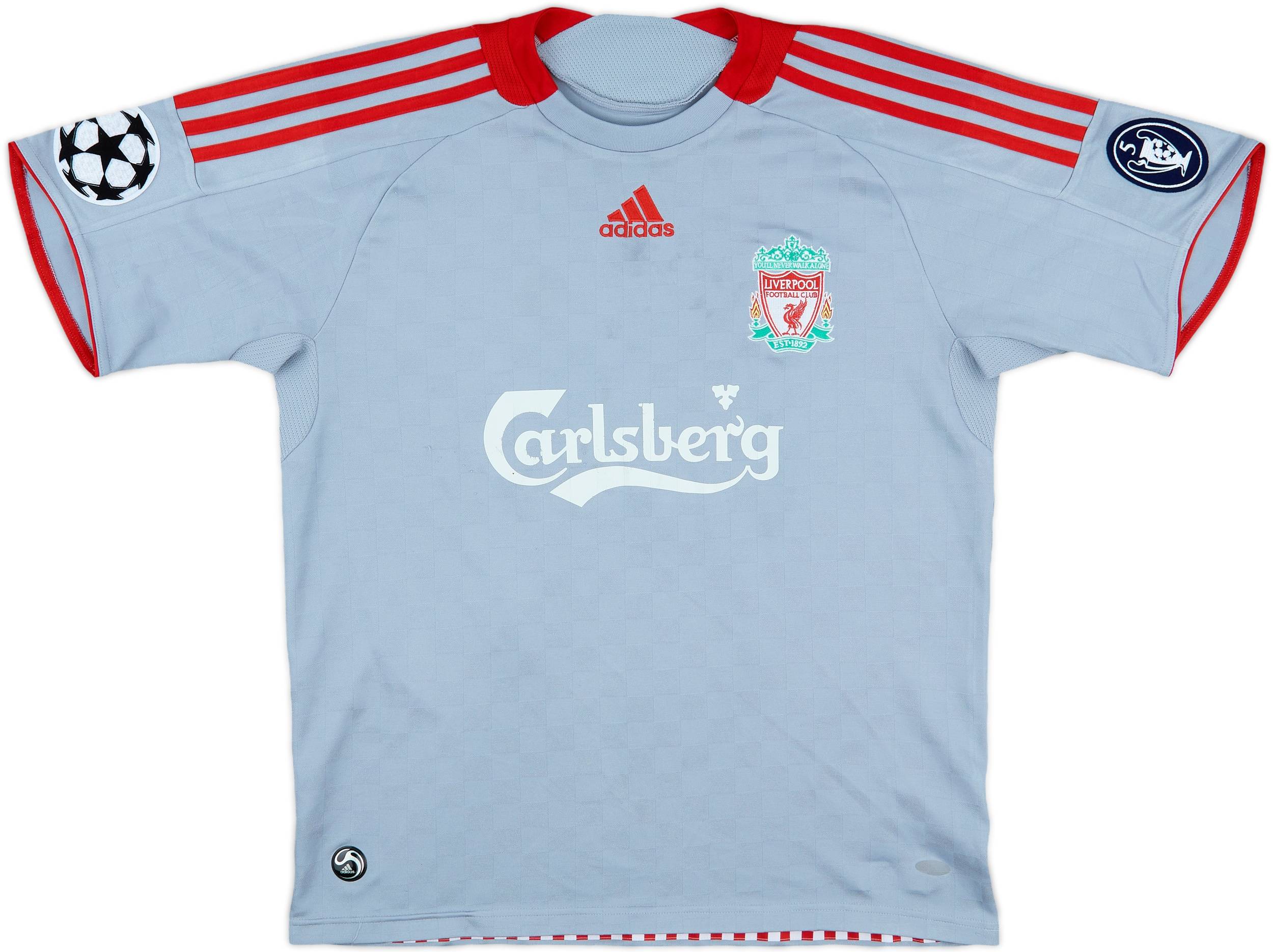 2008-09 Liverpool Away Shirt Gerrard #8 - 6/10 - (XL.Boys)