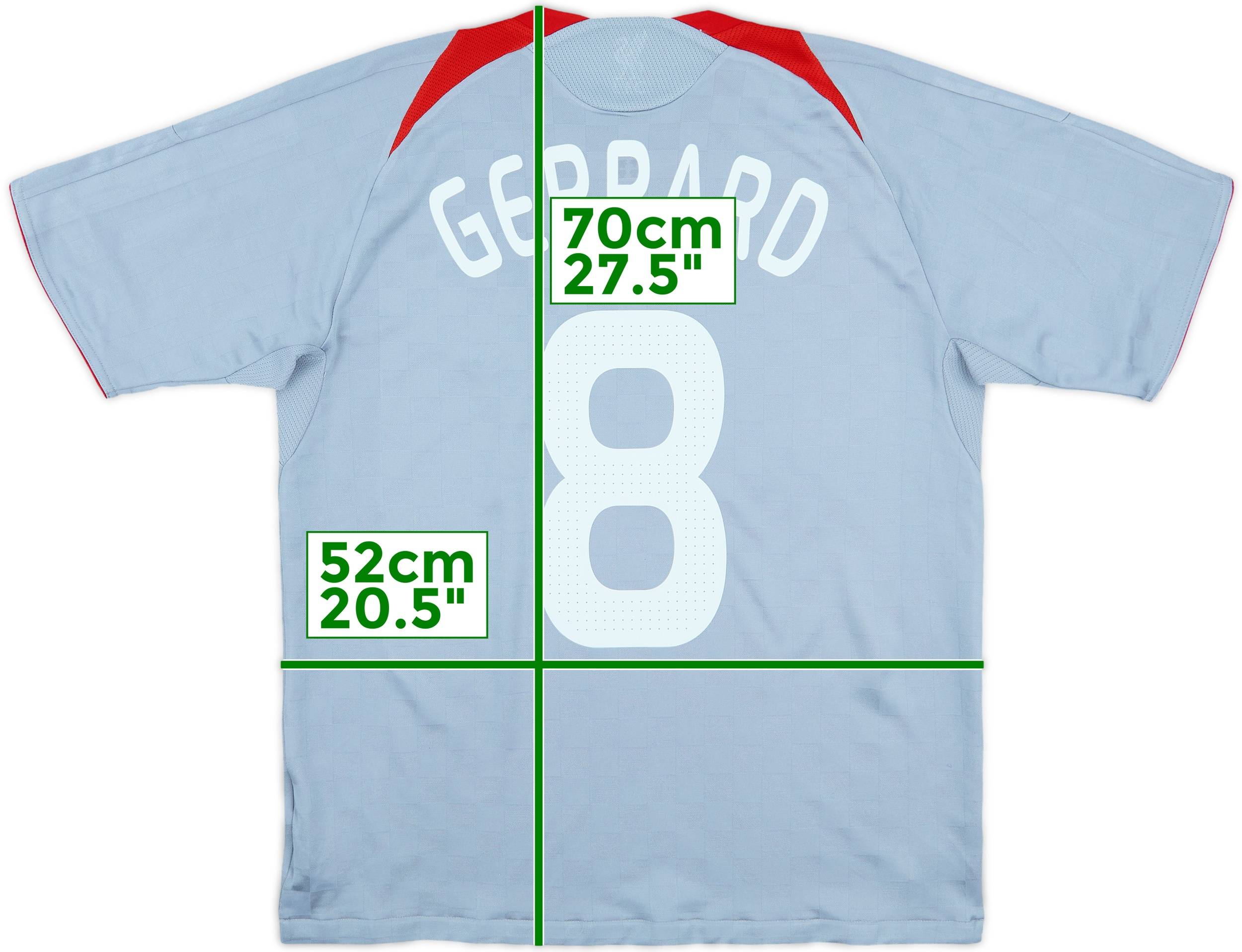 2008-09 Liverpool Away Shirt Gerrard #8 - 6/10 - (XL.Boys)
