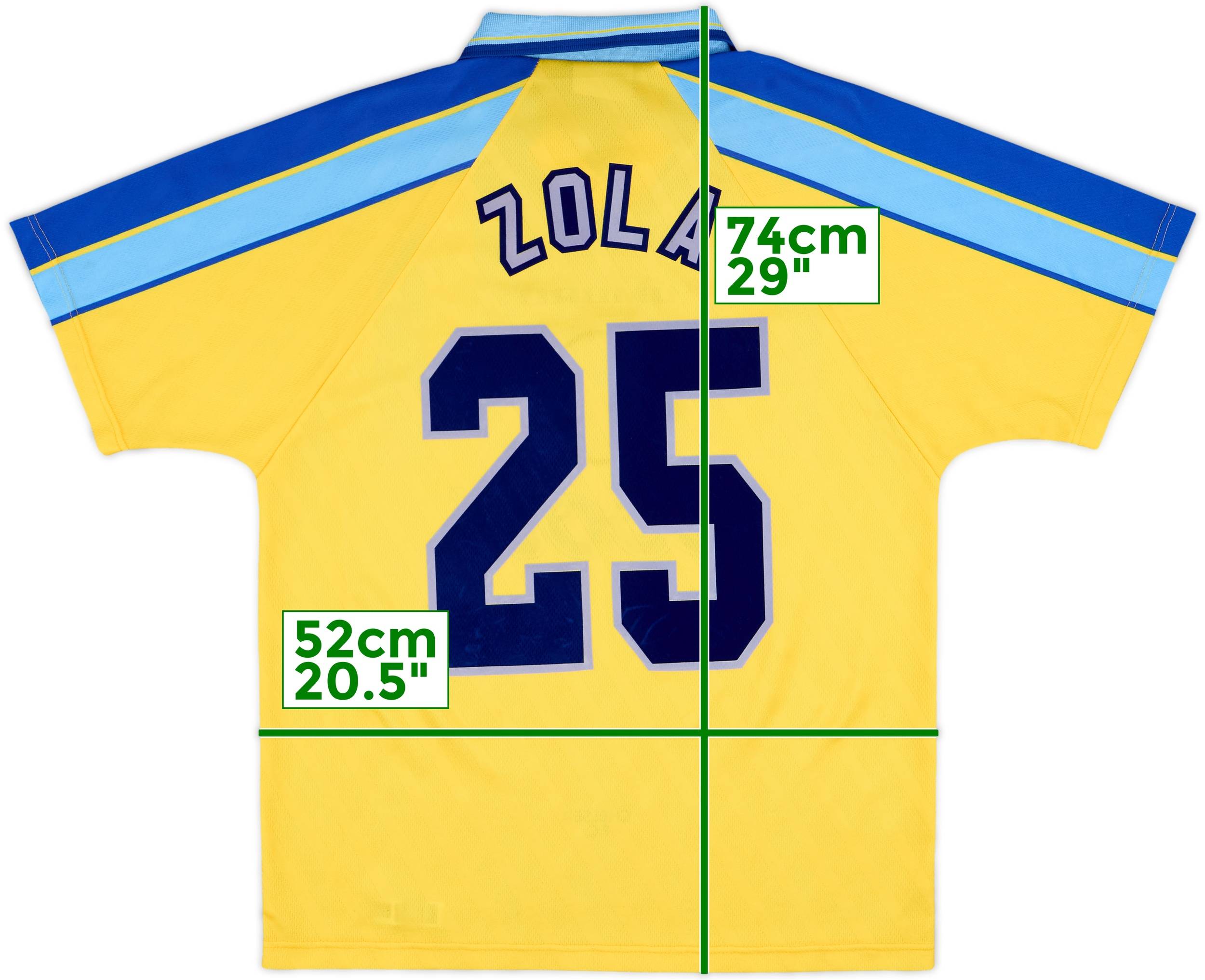 1996-97 Chelsea Away Shirt Zola #25 - 9/10 - (M)