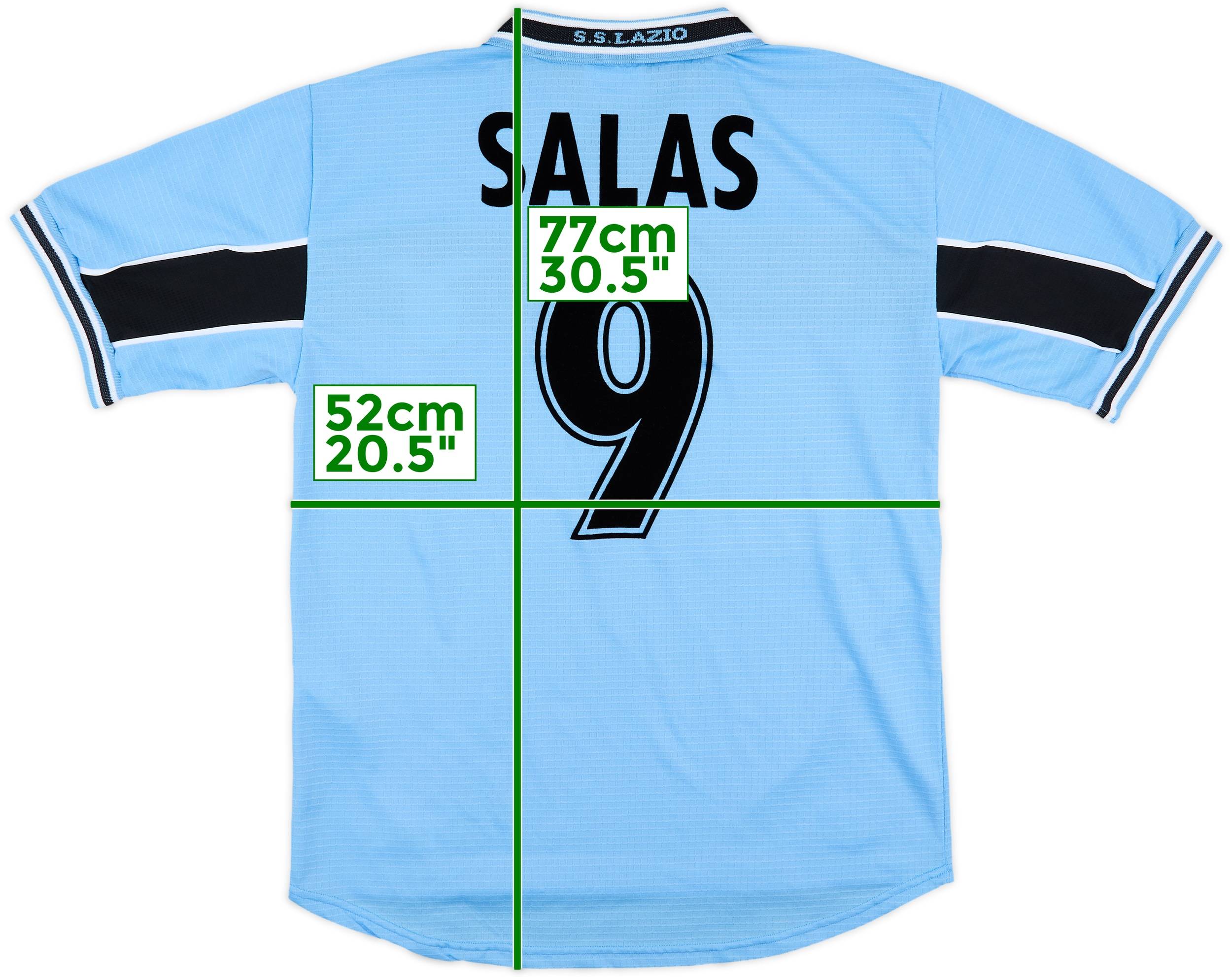 ラツィオ　98/00 ホーム　サラス ラツィオ 98/00 ホーム サラス 1998-00 Lazio Home Shirt Salas #9 - 8