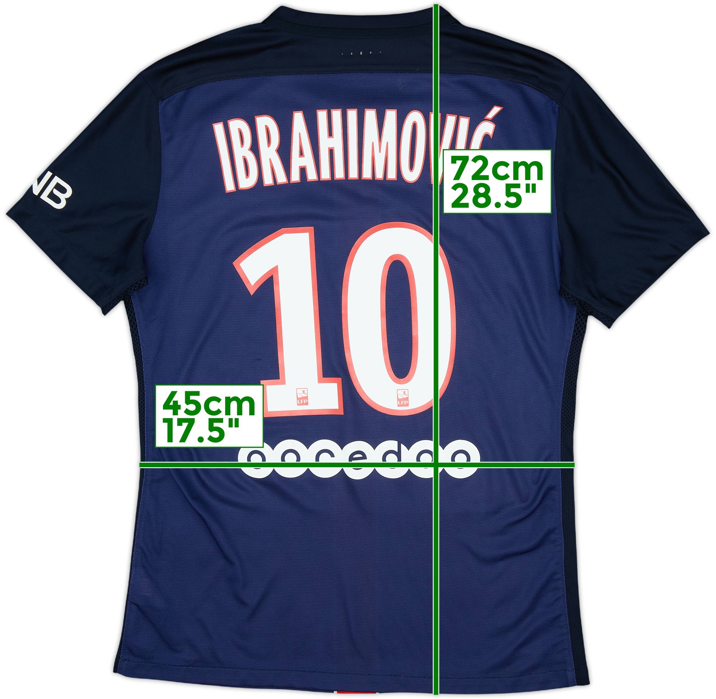 「激レア」　PSG Ibrahimović 10番シャツ 2015-16 Paris Saint-Germain Authentic Home Shirt Ibrahimovic #10
